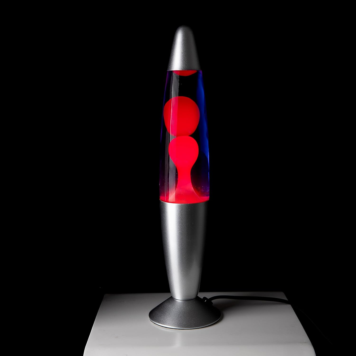 Fisura GIFTMARKET - Red and Purple Lava Lamp. Bedside Lamp with 2 Lights Included. Nice Teen Gift Retro Lamp 34 X 8.5 Cm.