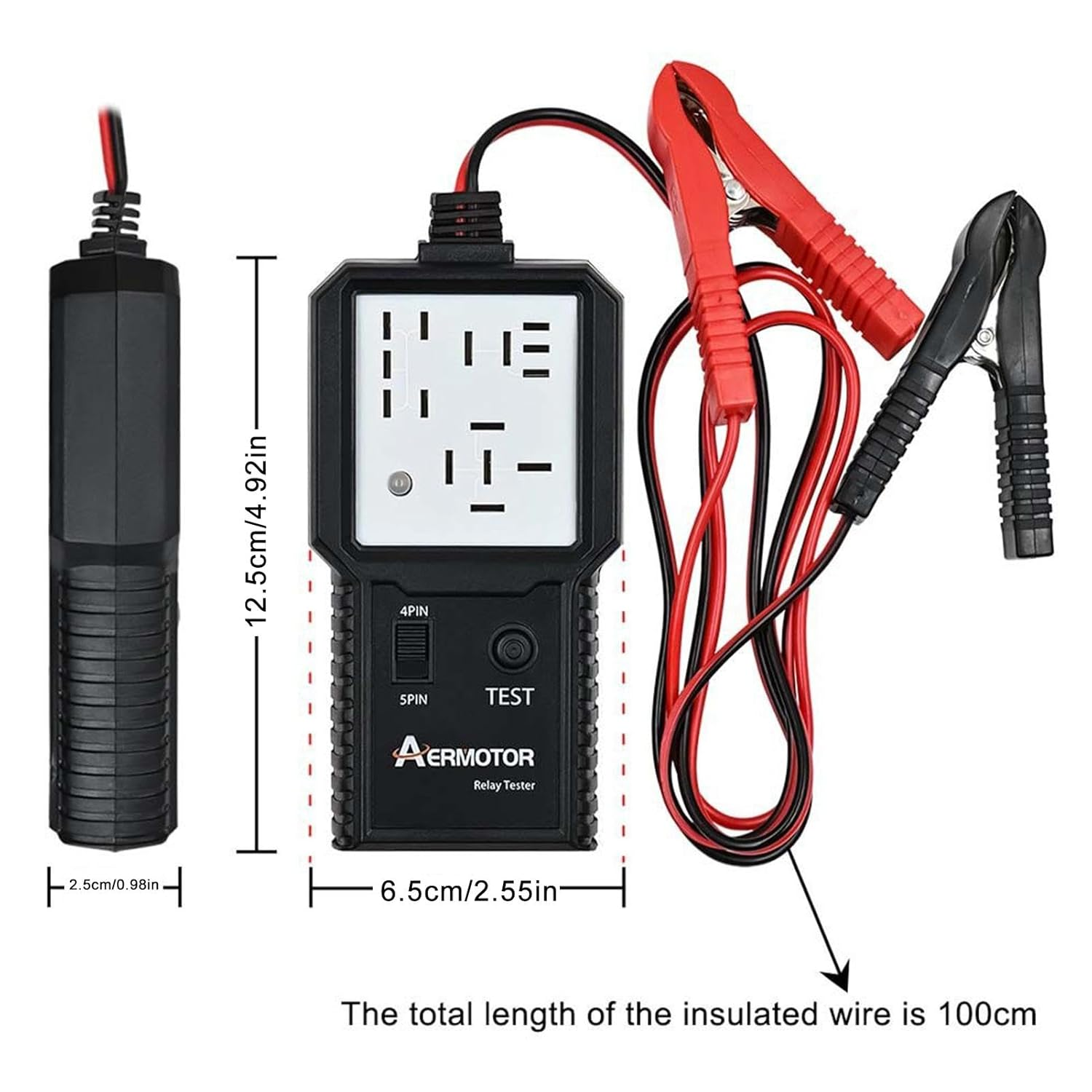 Automotive Relay Tester, Portable Auto Relay Tester Tool, Diagnostic Auto Relay Test Tool For, Suvs, Trucks, Compact Car Maintenance Supplies for 12V Relays image number 5