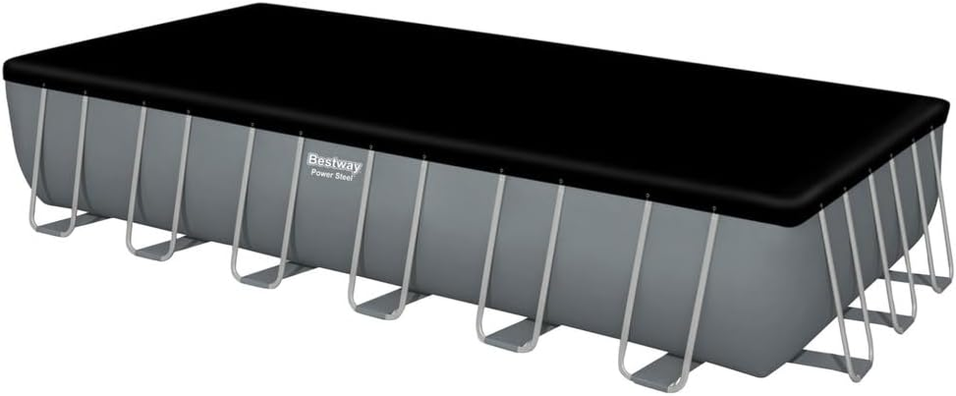 Bestway Power Steel above Ground Rectangular Swimming Pool Set, 7.32 M X 3.66 M X 1.32 M Size image number 5