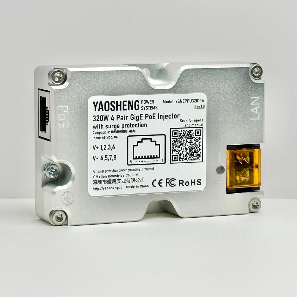 320W Poe Injector with Comprehensive Protection. Suitable for High Performance Starlink.