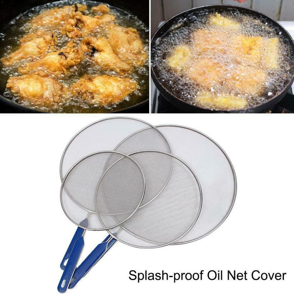 33Cm anti Splatter Guard Oil Net Splash Cover Pan Screen Kitchen Cooking Frying image number 4