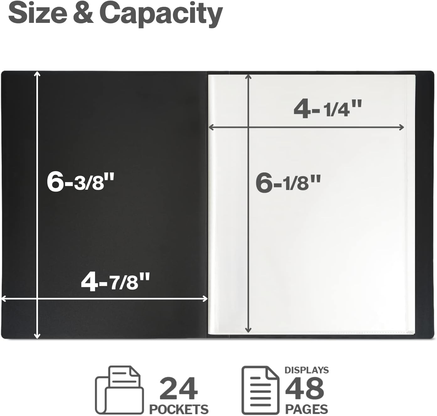 CRANBURY Small Photo Album 4X6 (Blue) - 2-Pack Plastic 4 X 6 Photo Book Album, Each Shows 48 Pictures, Mini Picture Album Binder with Customizable Cover, Baby Photo Books with 4X6 Photo Sleeves - Ivory image number 6