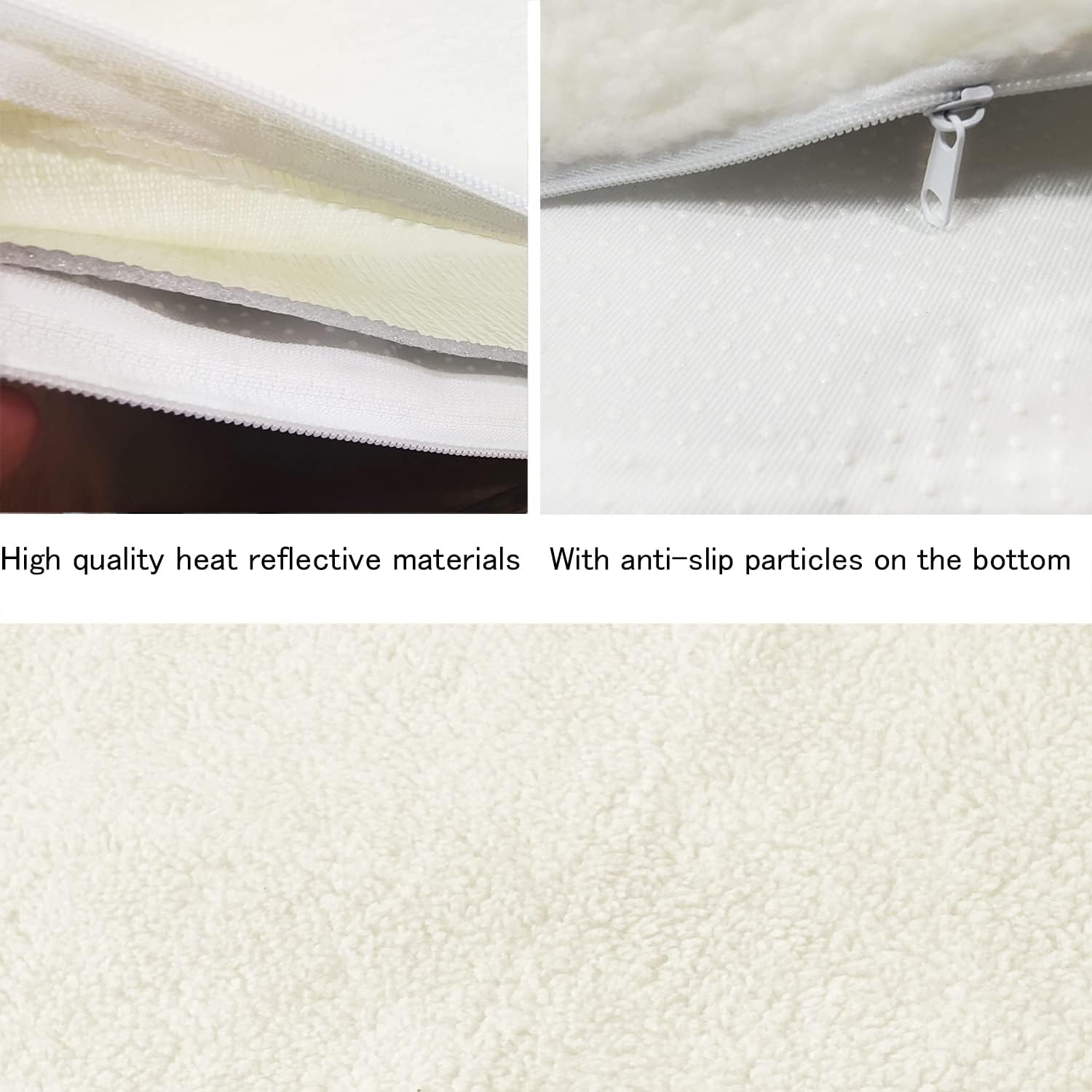 SUOXU Cat Bed Self Heating Cat Cushion Pet Pad Blanket No Electric Self Warming,Plush Cat Sleeping Heated Bed Non Slip Machine Washable Warm Mat for Indoor Outdoor Cats,Dogs,Rabbits 60X45Cm (White) image number 6