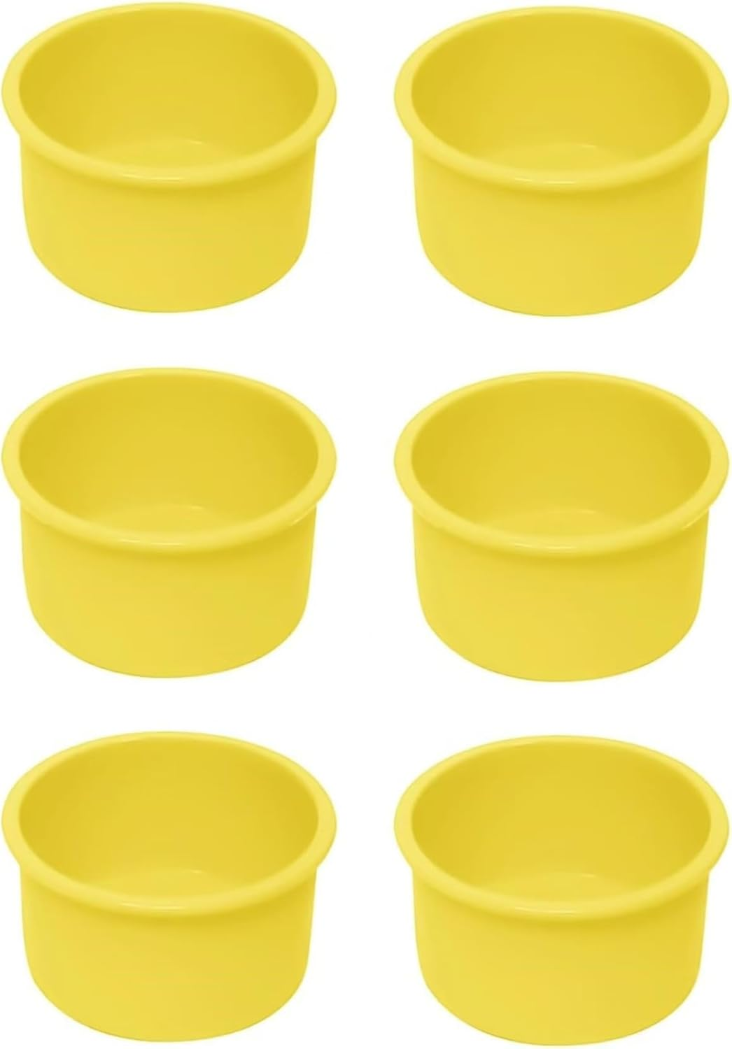 Silicone Moulds Cake Pan, Non-Stick Silicone Baking Moulds for Mini round Cakes, Cheesecake, Brownies, Desserts, Oven, Microwave & Dishwasher Safe (Yellow, 4Inch) image number 5