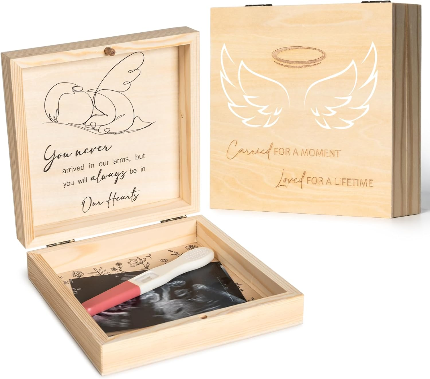 Miscarriage Memorial Box - Miscarriage Gift for Mothers Fathers Parents, Baby Loss Care Package, Pregnancy/Infant Loss Keepsake Box, Angel Baby Memory, Loss of Baby Sympathy Gift Bereavement image number 6