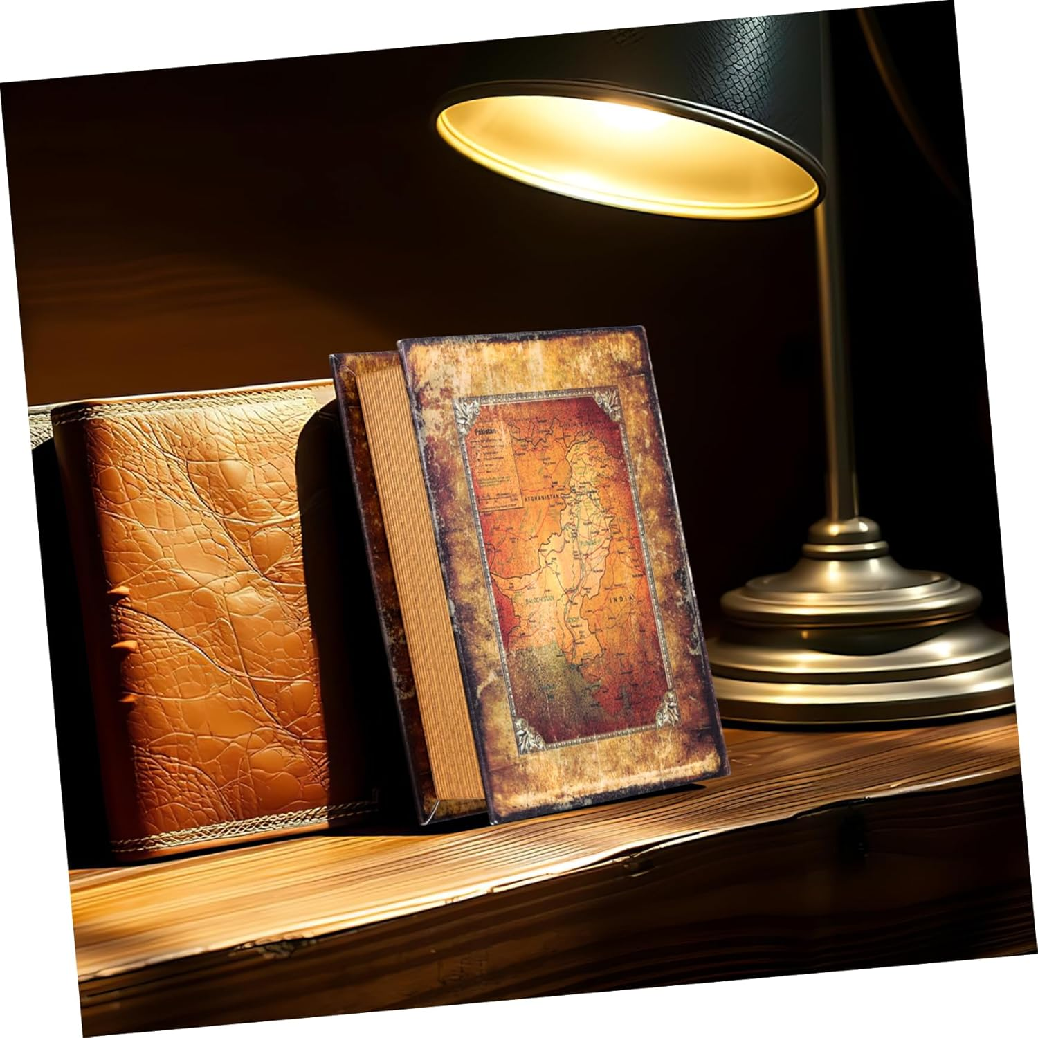 Ipetboom Vintage Book Shaped Box Bible Storage Organizer European Style Fake Book Decor Jewelry Keepsake Home Office Shelf Prop image number 6