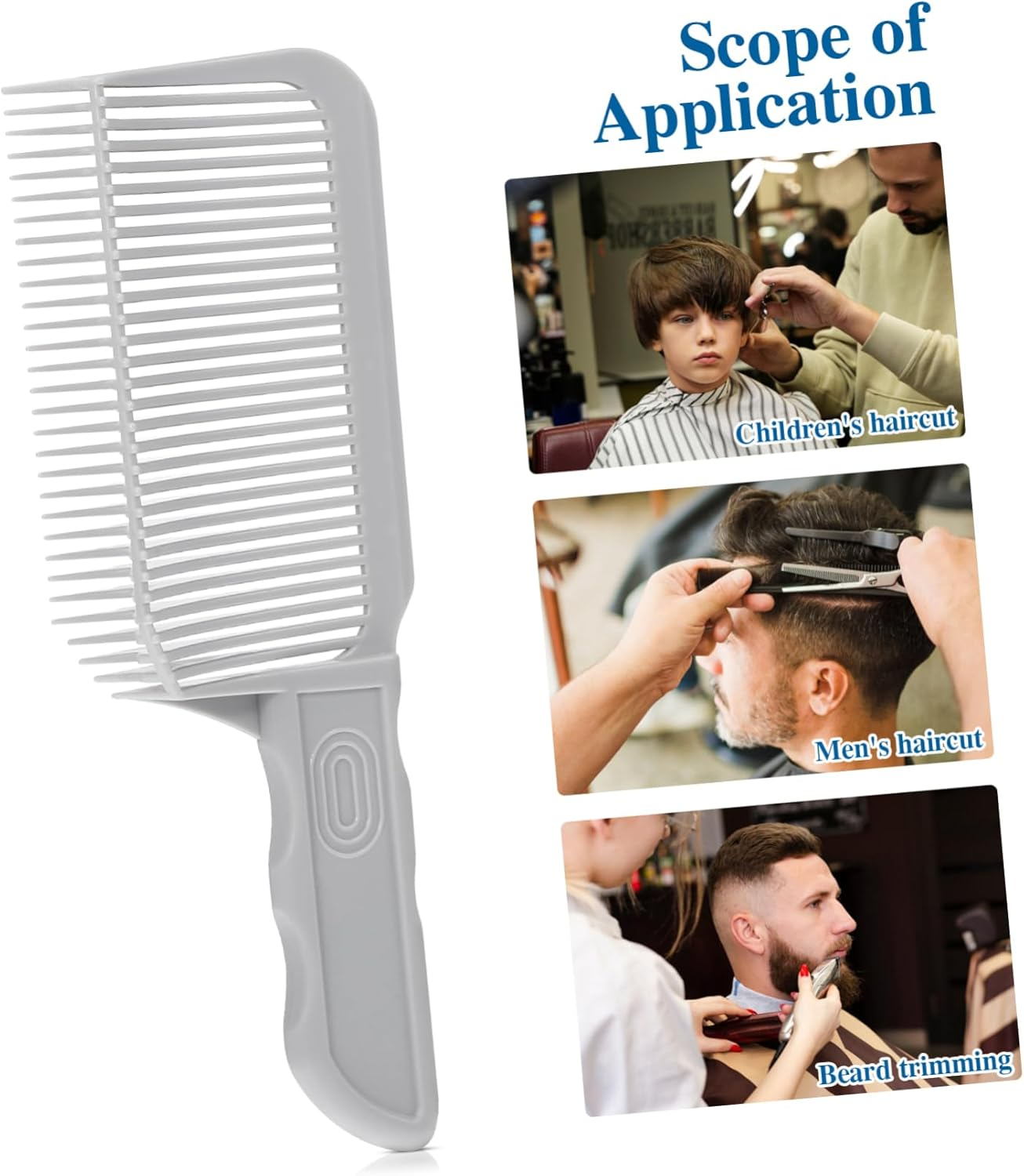 TOPPERFUN Men'S Hair Cutting Comb Professional Barber Styling Comb for Fades Blending and Flat Tops Ergonomic Design for Comfortable to Hold and Precision Cutting image number 1