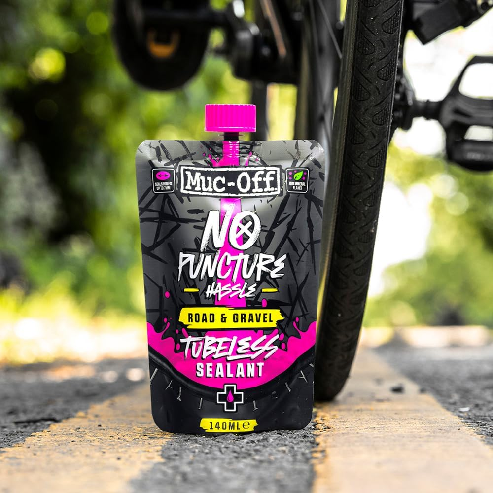 Muc off No Puncture Hassle Road & Gravel Tubeless Sealant, 80Ml - Tubeless Tyre Sealant for Bicycle Puncture Repair - Durable Bike Tyre Sealant for Road, Gravel, Commuter and XC Bikes image number 5