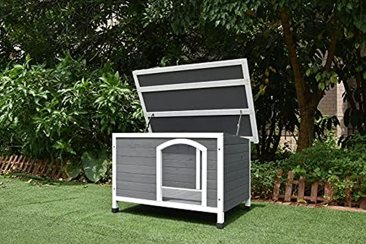 Wooden Pet Dog Kennel Timber House Cabin Wood Log Box Home image number 6