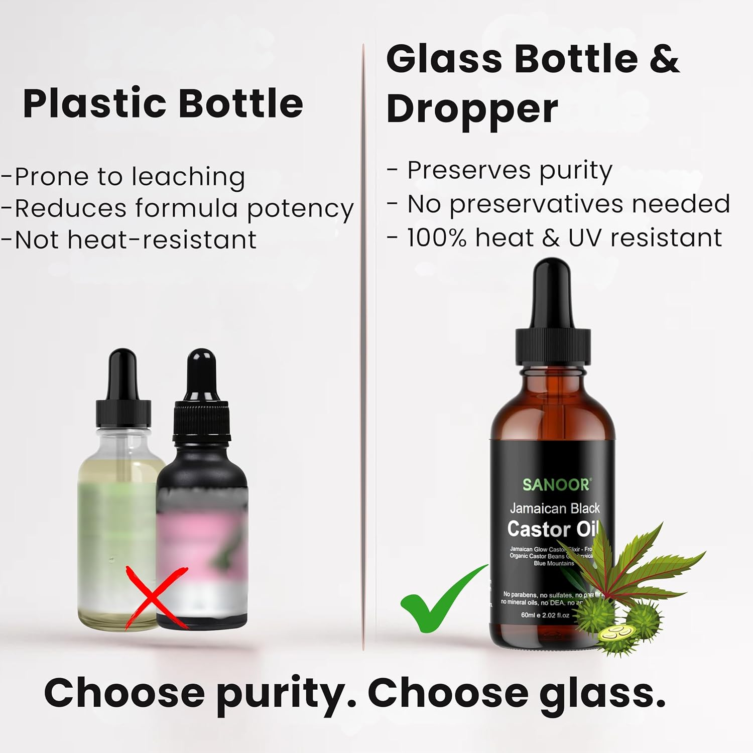 Jamaican Glow Castor Elixir Oil | 100% Pure (2.02Oz)| Infused with Nutrients Pure Hair Butter | Cold-Pressed | 60Ml image number 5