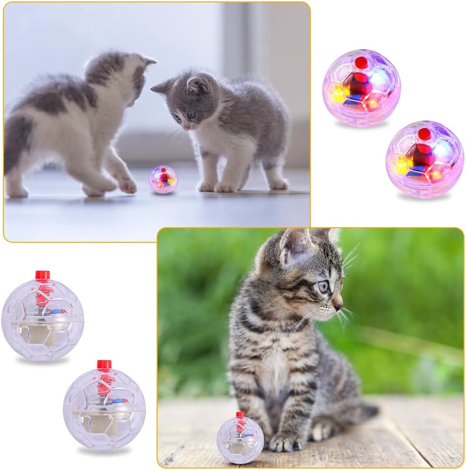 Pack of 6 Ghost Hunting Motion Balls, Ghost Hunting Cat Ball Movement Balls, Flashing Paranormal Equipment, Hunting Movement Light up Balls, Pet Toy, Cat Ball, Paranormal Equipment image number 3