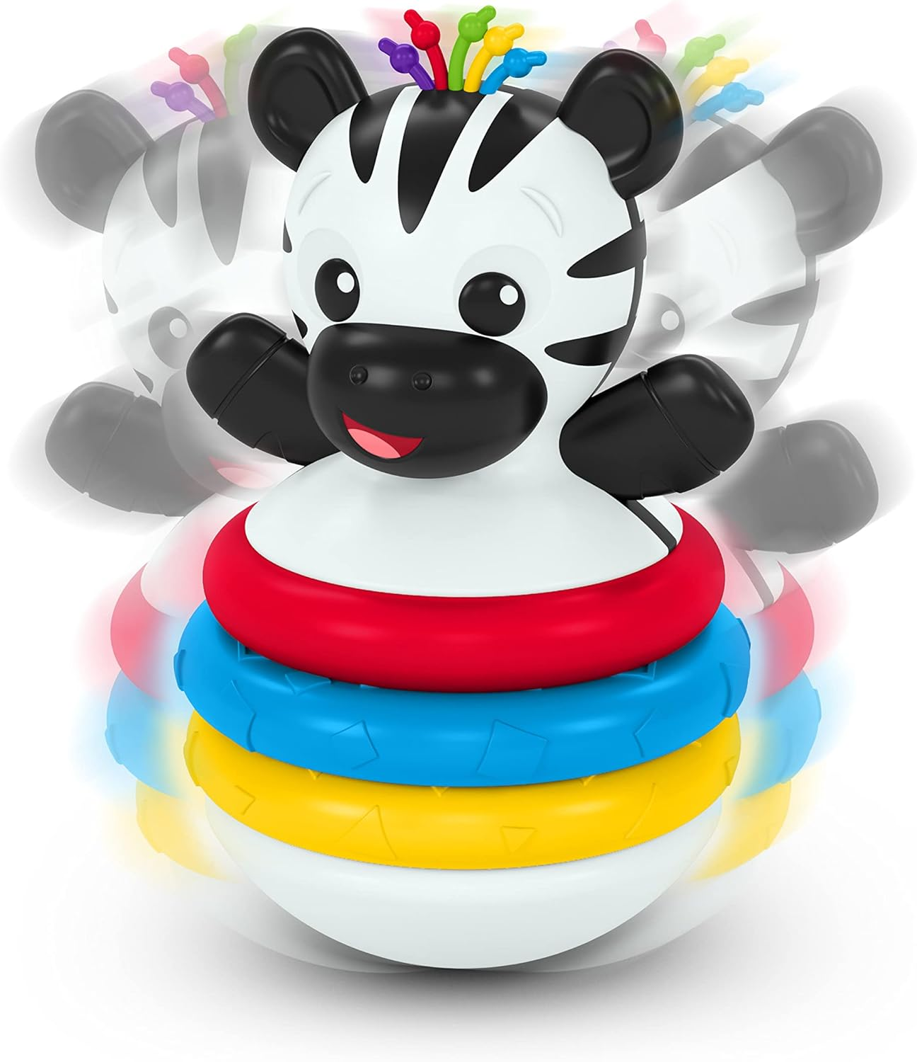 Baby Einstein Stack & Wobble Zen BPA Free Teether Toy for Cause and Effect Learning, Infants Ages 3 Months and Up