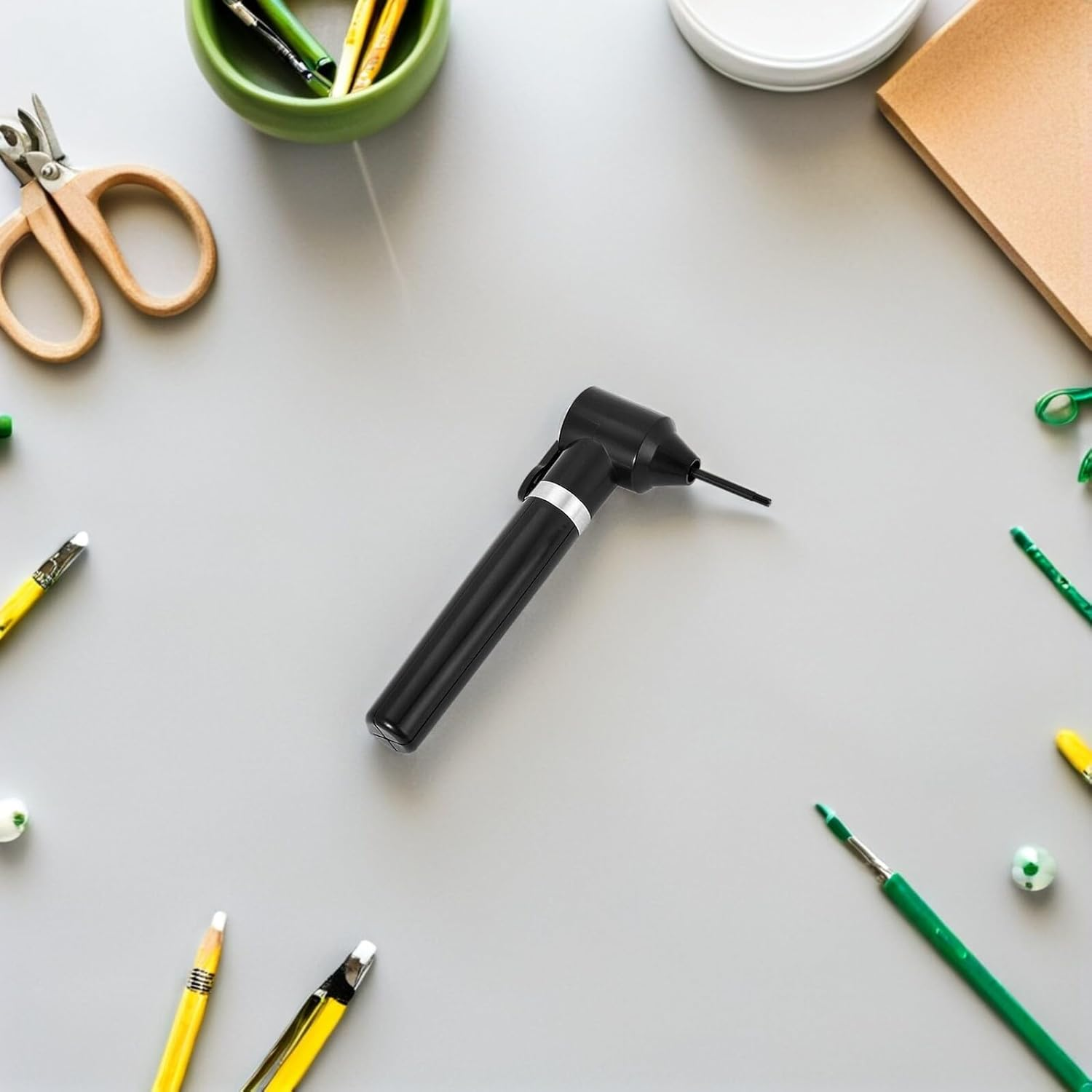 TEHAUX Pigment Mixer Ink Mixer Black Manual Agitator for Eyebrow Lip Eyeliner Tattoo Cosmetic Makeup with 5 Mixing Sticks Suitable for Microblading and Cosmetic Coloring image number 2