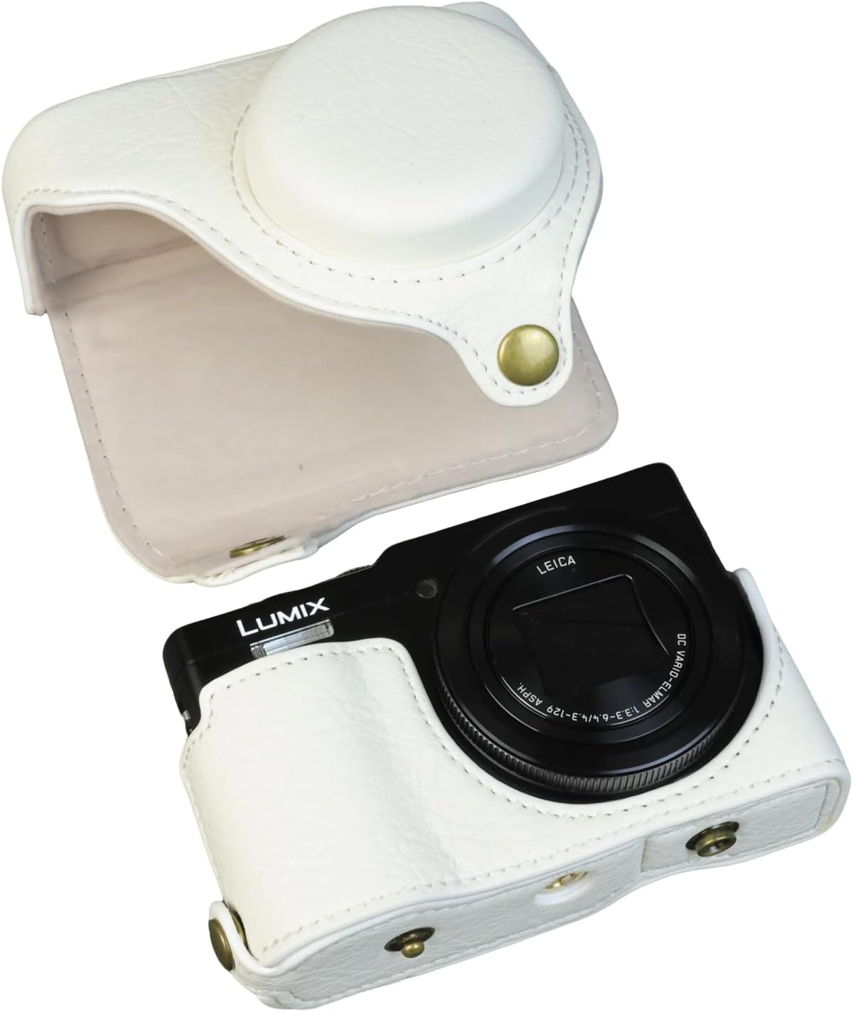 Aisnyho Camera Case for Panasonic Lumix DC-TZ99,PU Leather Protective Cover Detachable Carrying Case Bag with Adjustable Shoulder Strap, Black, PU Protective Case