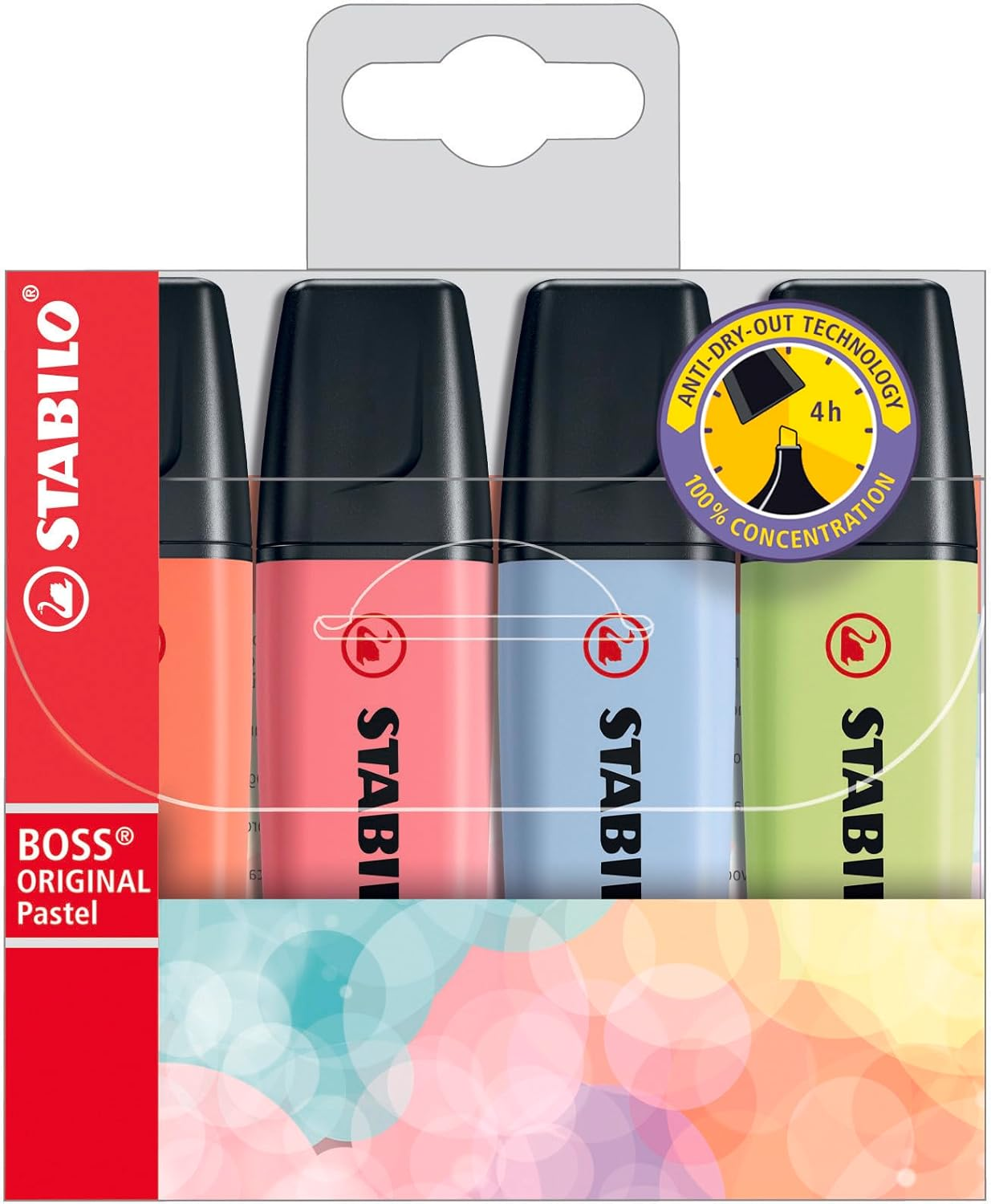 STABILO BOSS ORIGINAL Pastel - Wallet of 4 - Assorted Colours