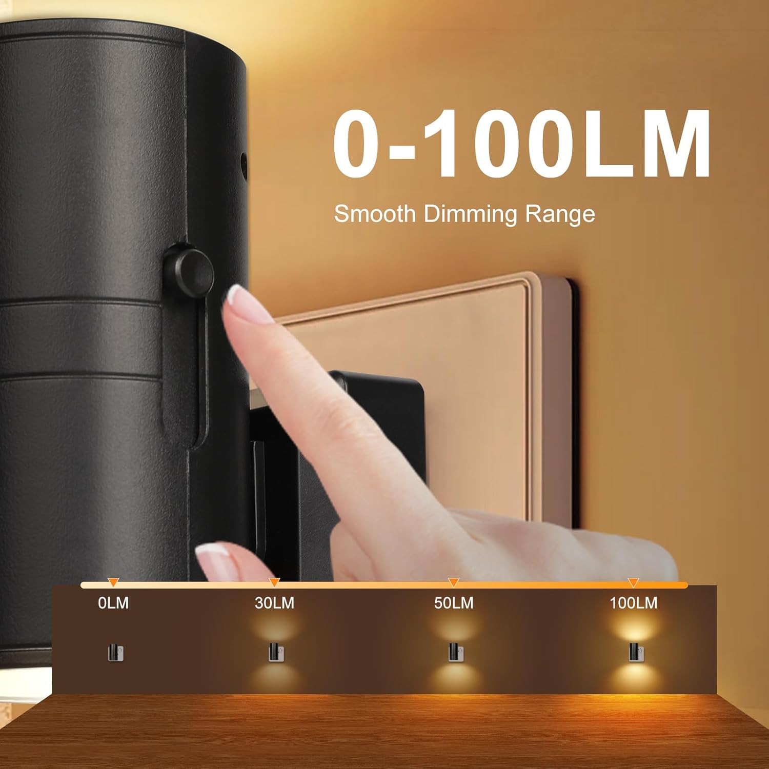 Plug in Night Light 4 Pack, LED Night Lights with Auto Dusk to Dawn Sensor, 3000K Warm White Dimmable LED Night Lamp for Kids, Sensor Nightlight for Bedroom, Baby Room, Kitchen, Bathroom, Stair image number 6