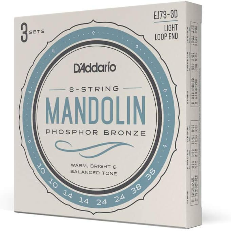 D'Addario EJ74 Phosphor Bronze Mandolin Strings, Medium, 11-40 image number 4