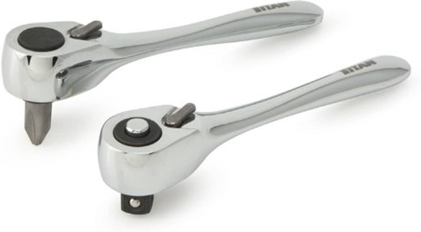 Titan 11202 2-Piece Micro Ratcheting Bit Driver and Ratchet Set image number 1