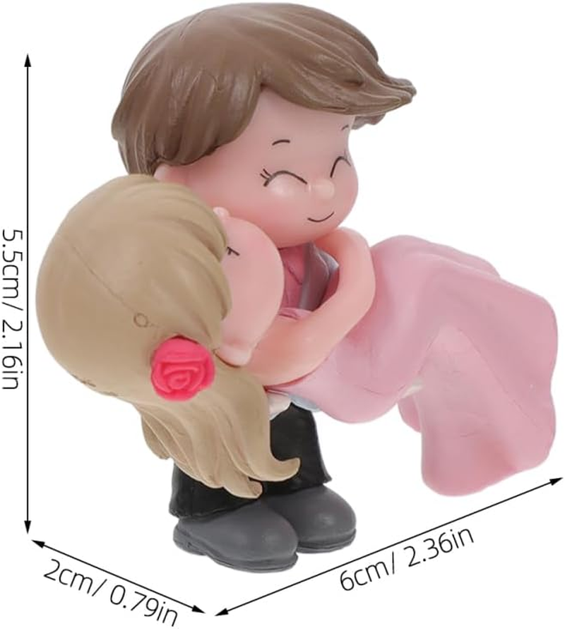 2 Pairs Princess Hug Couple Wedding Decorations Couple Figures Cake Ornament Princess Decor Birthday Cake Decorations Lover Mini Top Hat Small Ashtray Vinyl Bride, 7425GL5UK4UG187H33Y75U image number 2