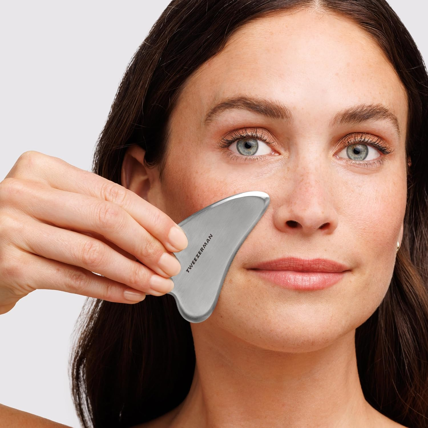 Tweezerman Stainless Steel Gua Sha Face Massager