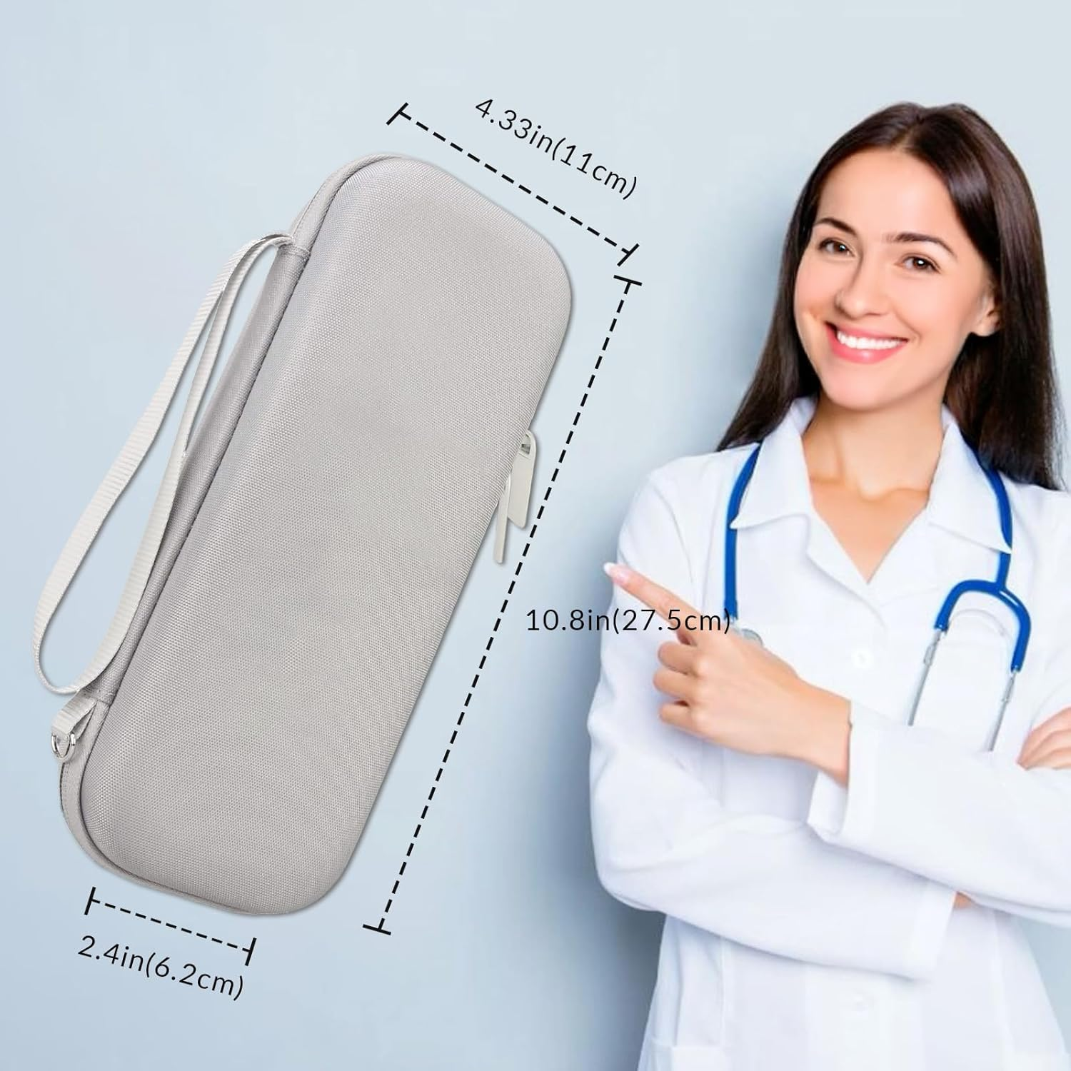 Stethoscope Case for 3M Littmann Classic III, Lightweight II S.E, MDF Acoustica Deluxe ADC, Case for Omron Stethoscopes, (Case Only!) Large Capacity for Nurse Accessories image number 4