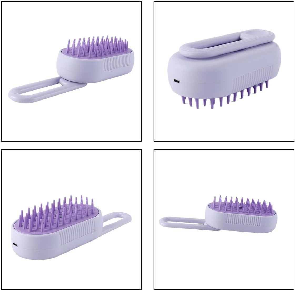 Laroal 4 in 1 Cat Steam Brush for Shedding, Rechargeable Dog Steamy Brush, Static Steam Pet Brushing, Massage, Cleaning (Purple) image number 5