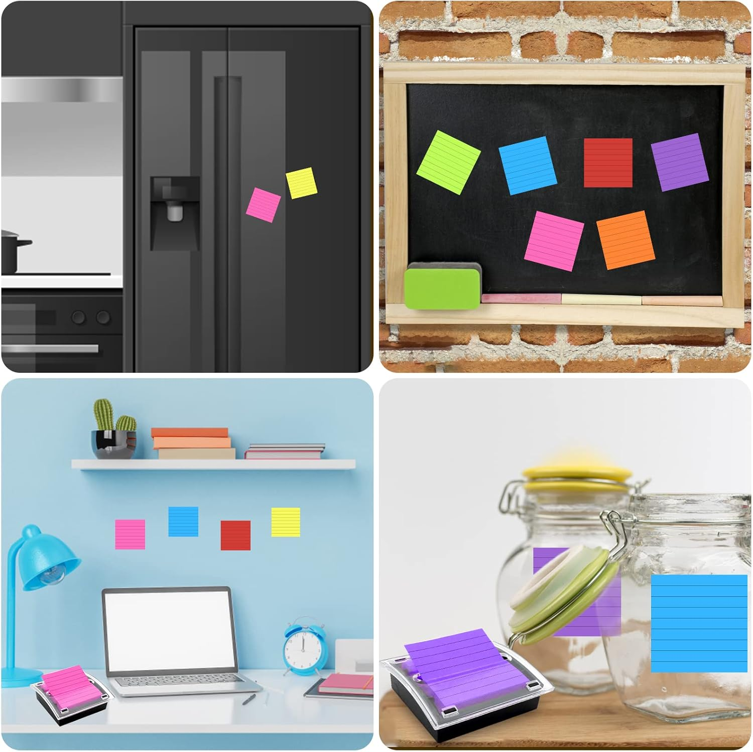 1 Pcs Pop up Sticky Note Dispenser Sticky Note Holder Pop up Note Dispenser Transparent Top for 3 X 3 Inch Sticky Notes School Office Home Store Black Base Clear Top (1) image number 2