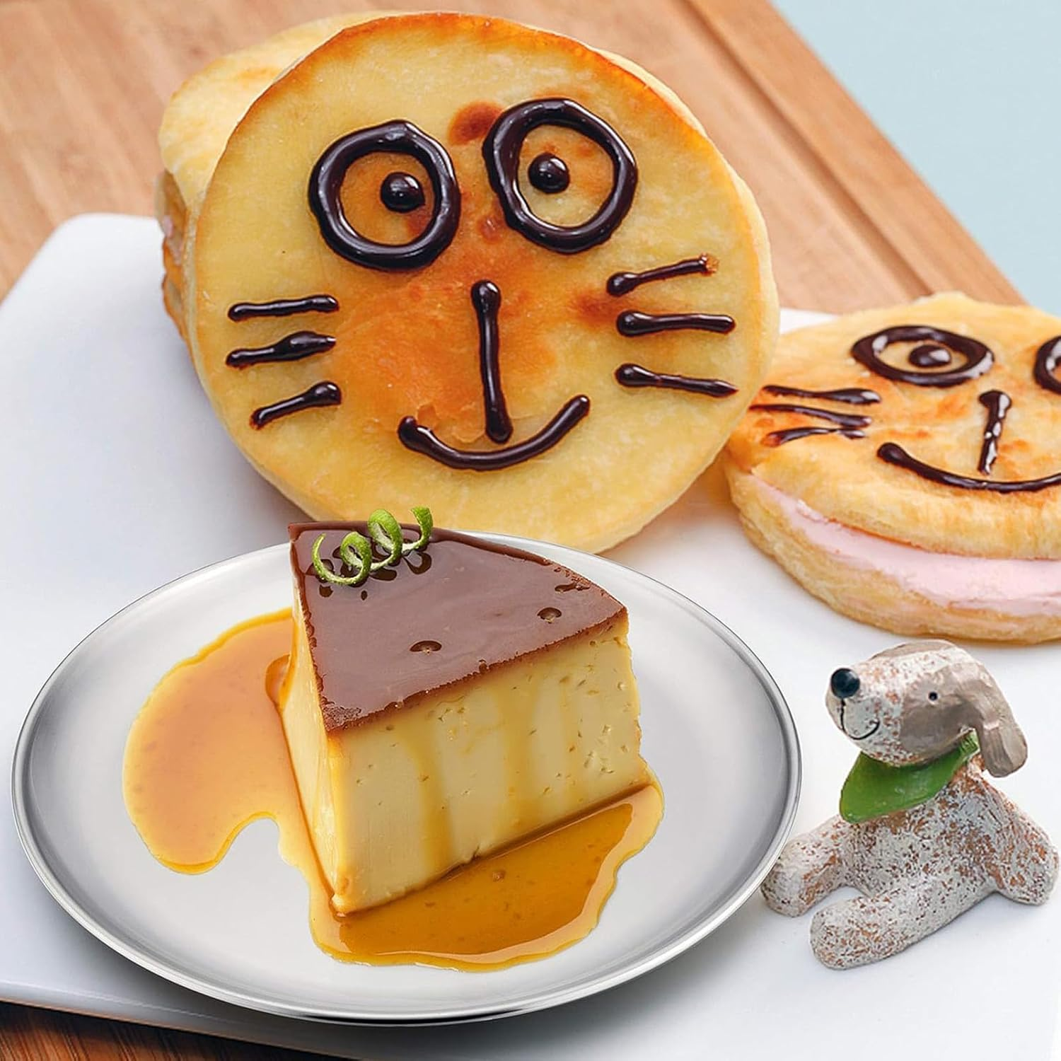 304 Stainless Steel Plates 7.87 Inch 4 Pcs, Metal Lightweight Unbreakable Dinner Dishes Plates Set, Dishwasher Safe image number 5