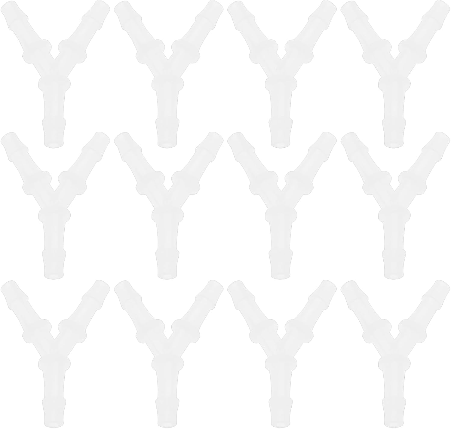 SING F LTD 12Pcs 4.8Mm Aquarium Air Pump Connectors 3/16" Y-Shaped Airline Tubing Connectors Aquarium Air Valve for 3/16 Inch Air Line image number 1