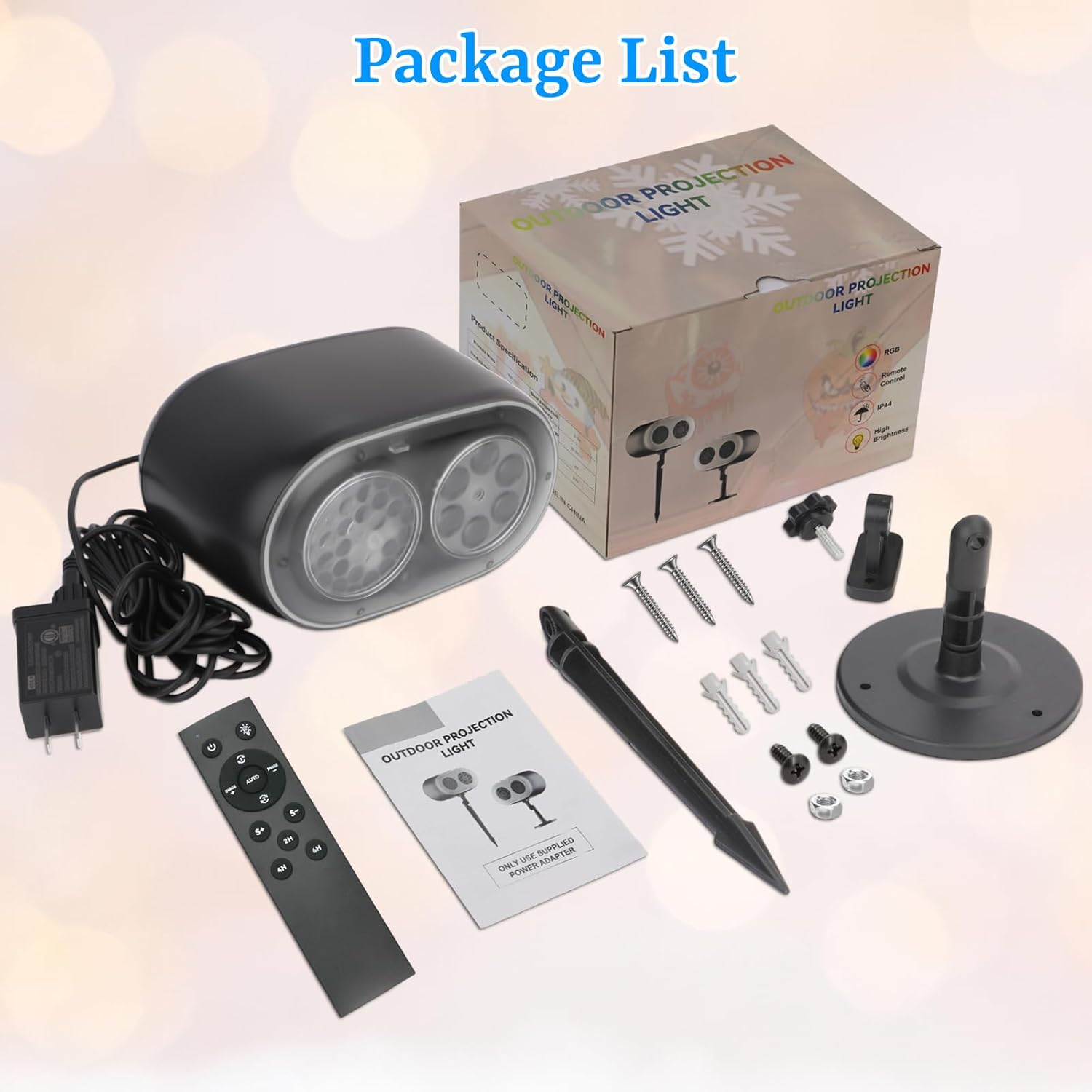 Halloween and Christmas (2025) Waterproof IP67 Projector Lights Outdoor Lighting with Northern Lights Festive Atmosphere for Home Garden Party Decoration with Remote Control image number 3