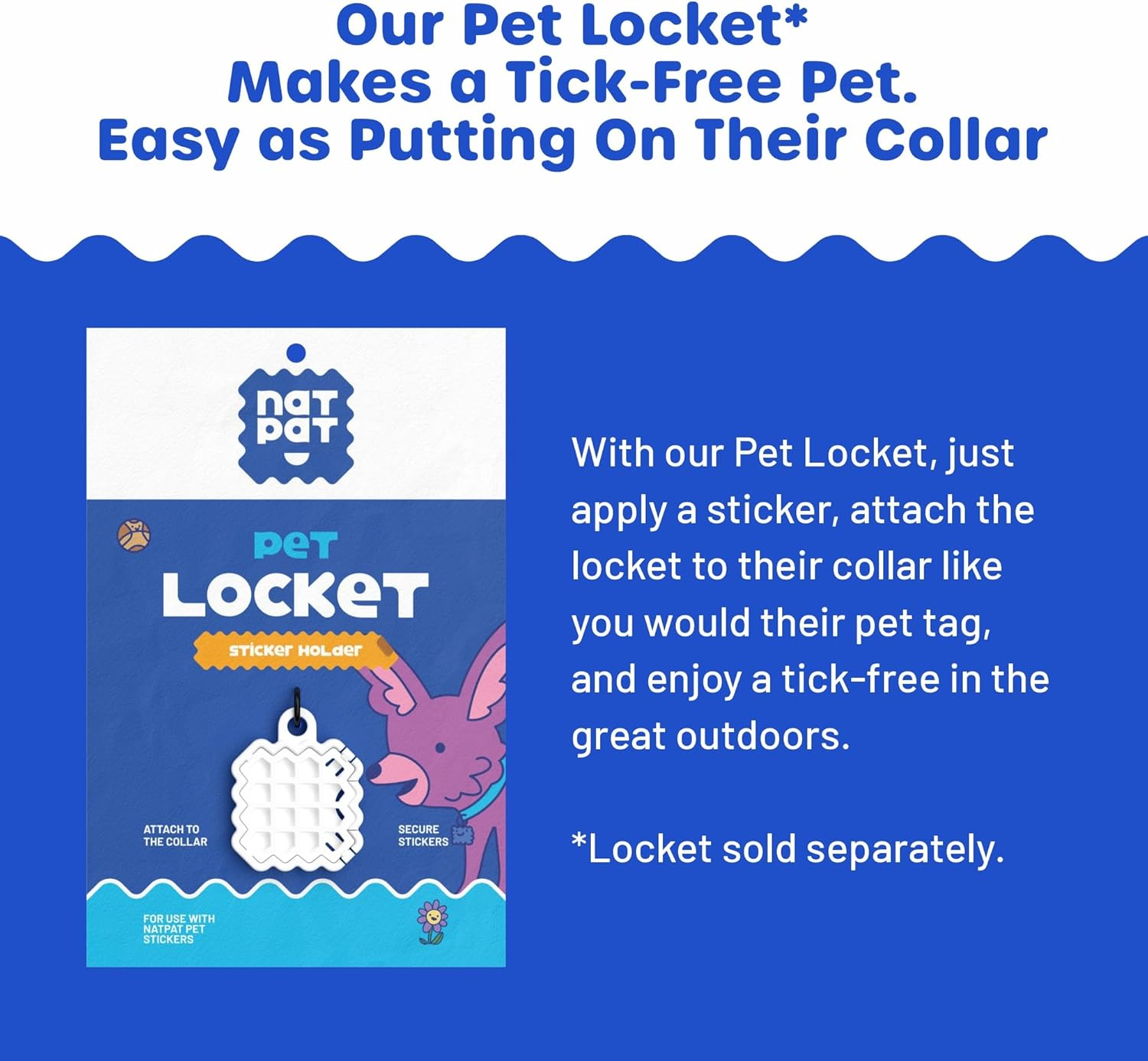 NATPAT Pet Locket &ndash; Holistic Pet Care Locket for Pet Zen Stickers & Trailpatch Tick Patches &ndash; Safe, Durable, and Non-Toxic image number 3