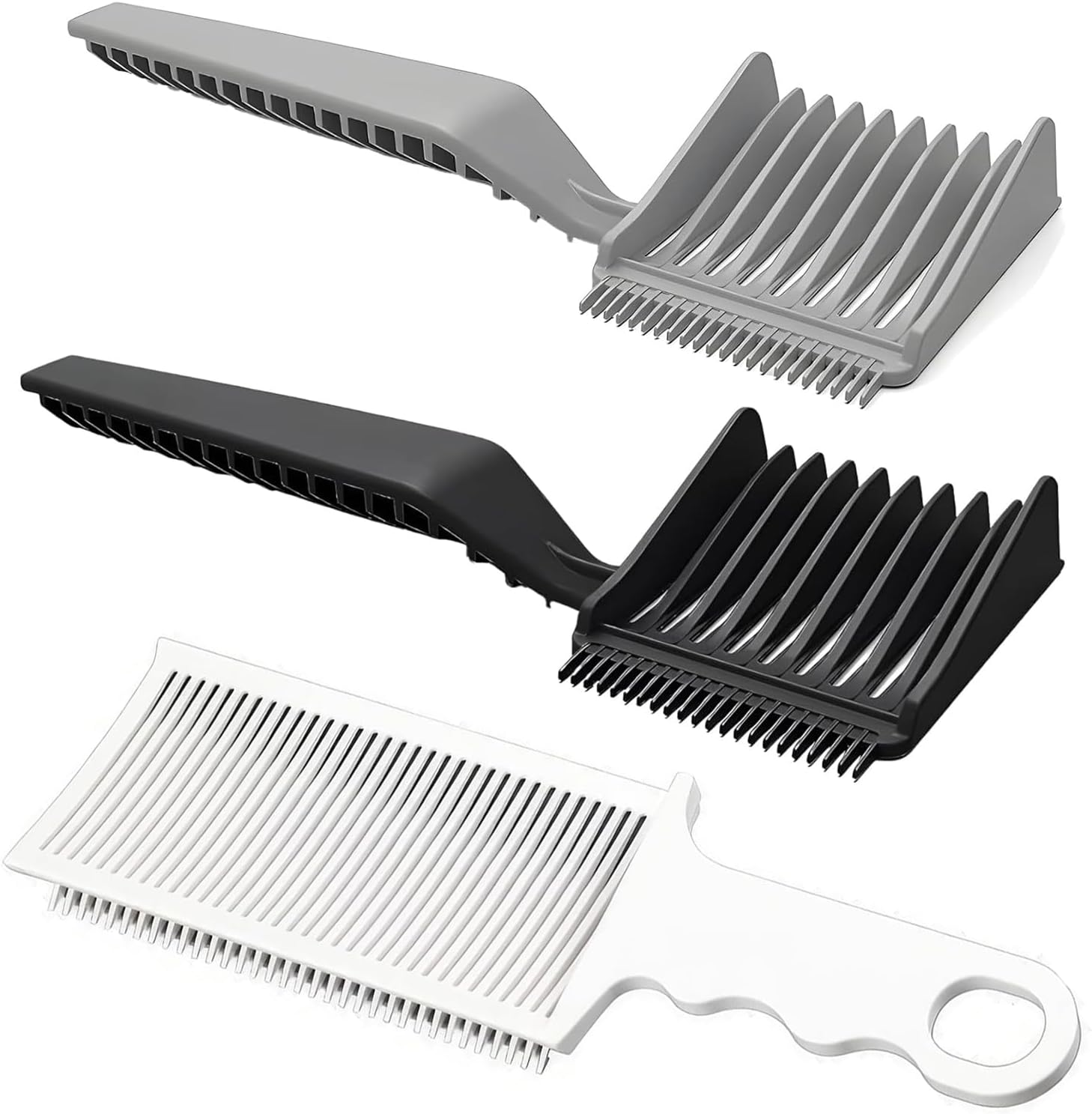 Itadaku 3-Pack Fade Comb Set, Curved Fade & Positioning Comb for Beard Styling, Sideburns, and Men'S Hairstyles, Professional Hair Cutting Tool for Home, Salon, and Barbershop Use image number 2
