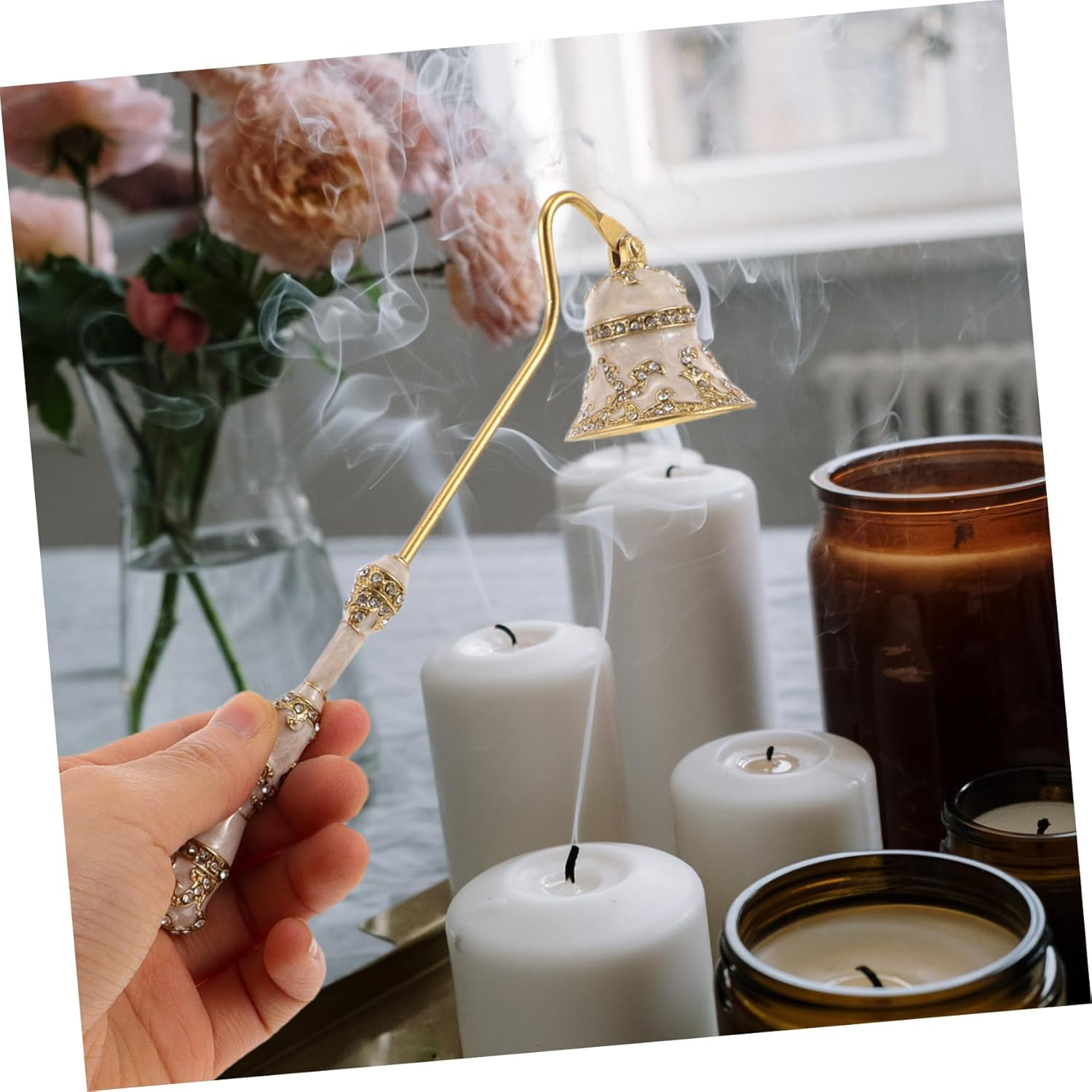 DECOMELODY Vintage Candle Snuffer Handheld Wick Extinguisher for Aromatherapy Home Hotel Restaurant Decor image number 6