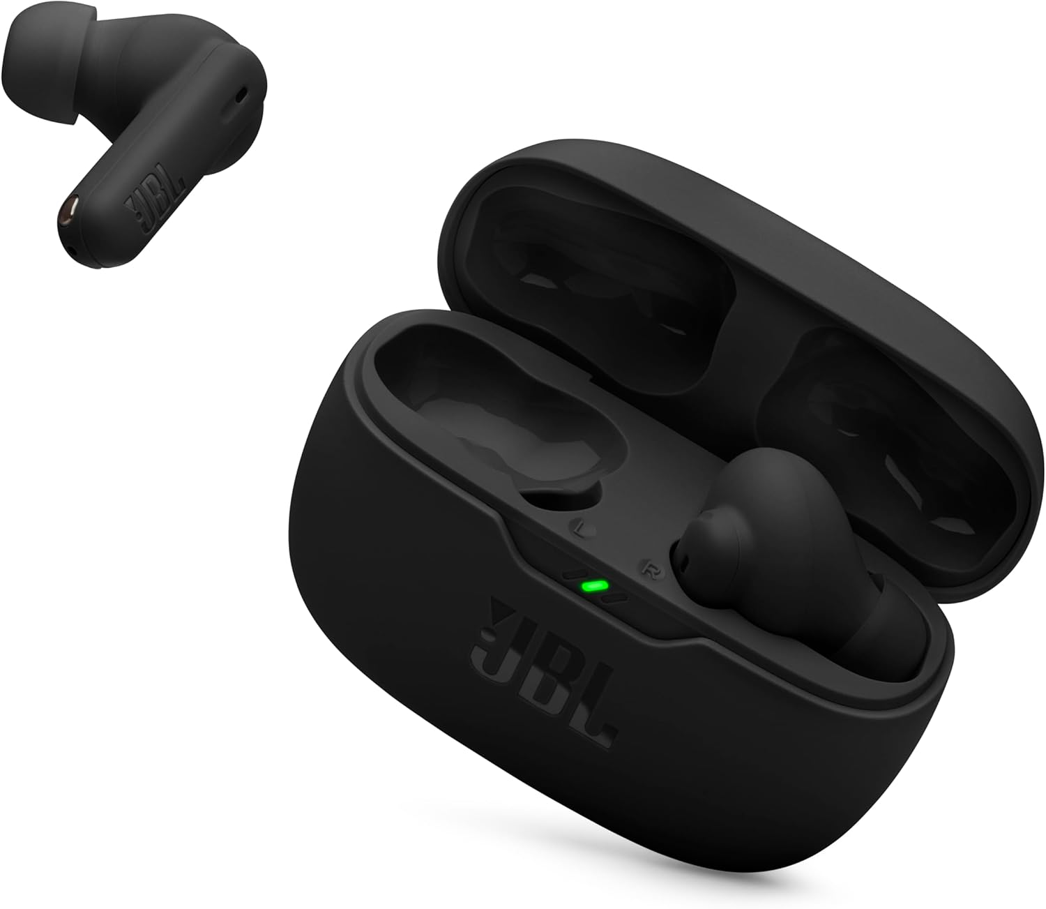 JBL Vibe Beam 2 - True Wireless Noise Cancelling Earbuds Pure Bass Sound & Smart Ambient Technology, 4Mics for Crisp, Clear Calls, up to 40Hrs of Playback, IP54 Dust & Water Resistant (Black)