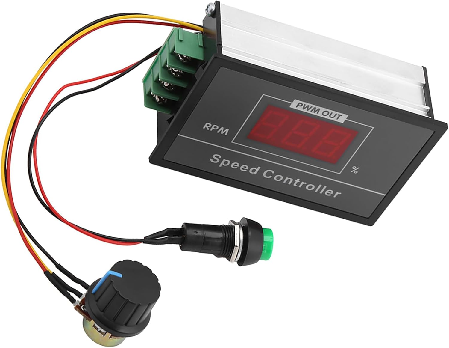 PWM DC Motor Speed Controller with Start Stop Switch, DC 6-60V 12V 24V 36V 48V 30A Adjustable, Default image number 3