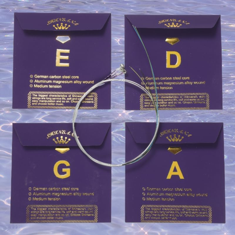 Violin Strings 4/4 Full Set, 4/4 Violin Strings Replacement,Long-Lasting Durability & Rich Tone - Handcrafted with Premium Materials- for All Levels (3/4 Scale) image number 6