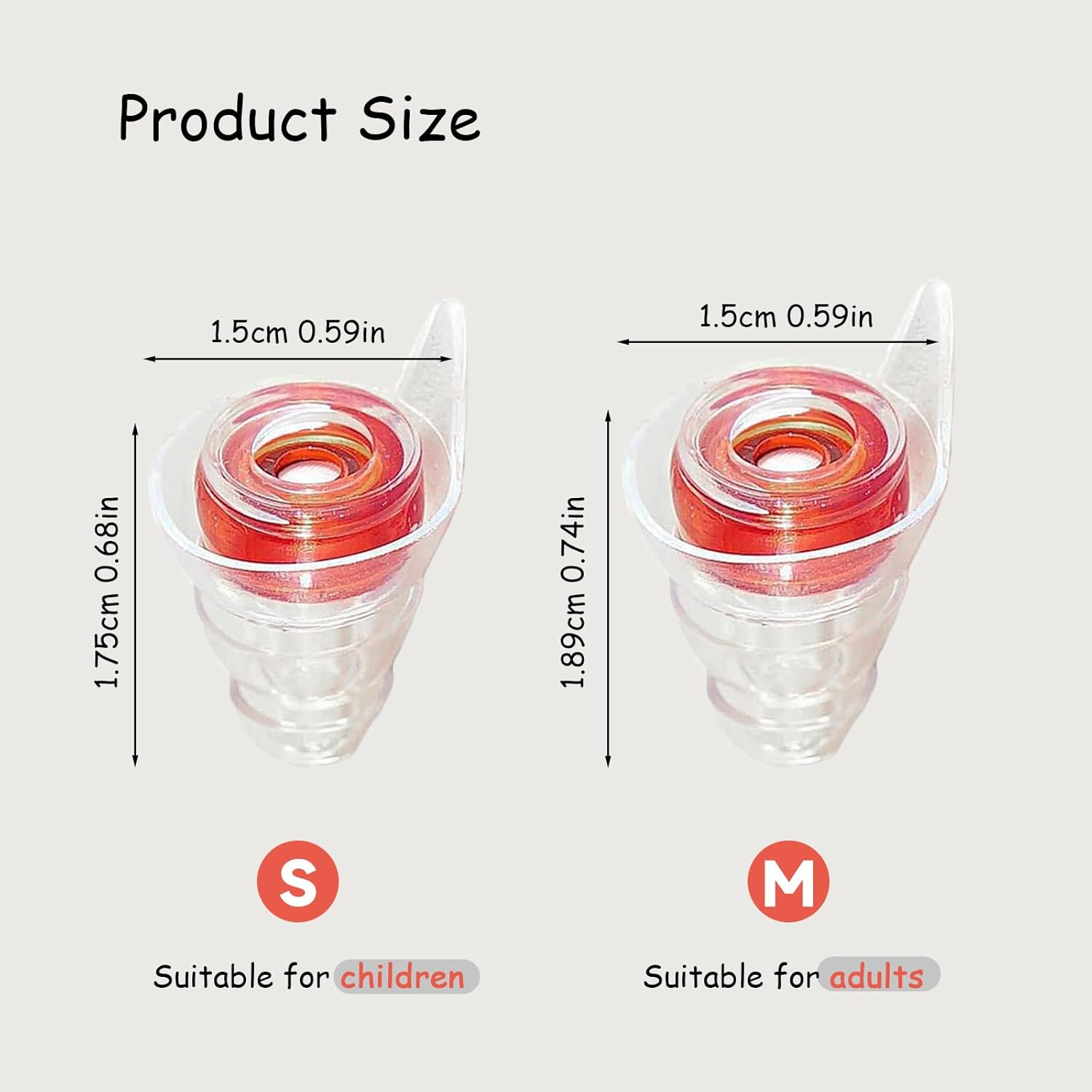 High Fidelity Music Ear Plugs - Perfect Noise Reduction Music Ear Plugs for Musicians, Concerts, Festivals & Drummers, High-Fidelity Earplugs with Protective Case (Red, Adults)