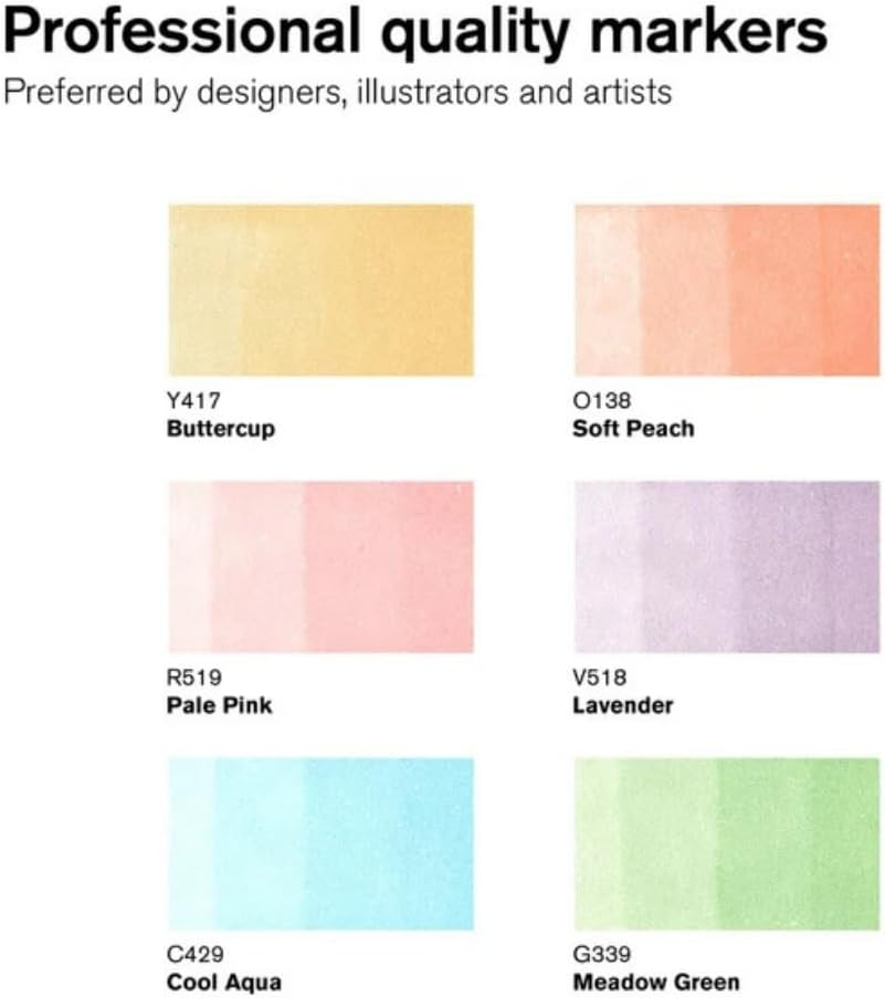 Winsor & Newton Promarker, Pastel Tones (Set of 6) image number 6