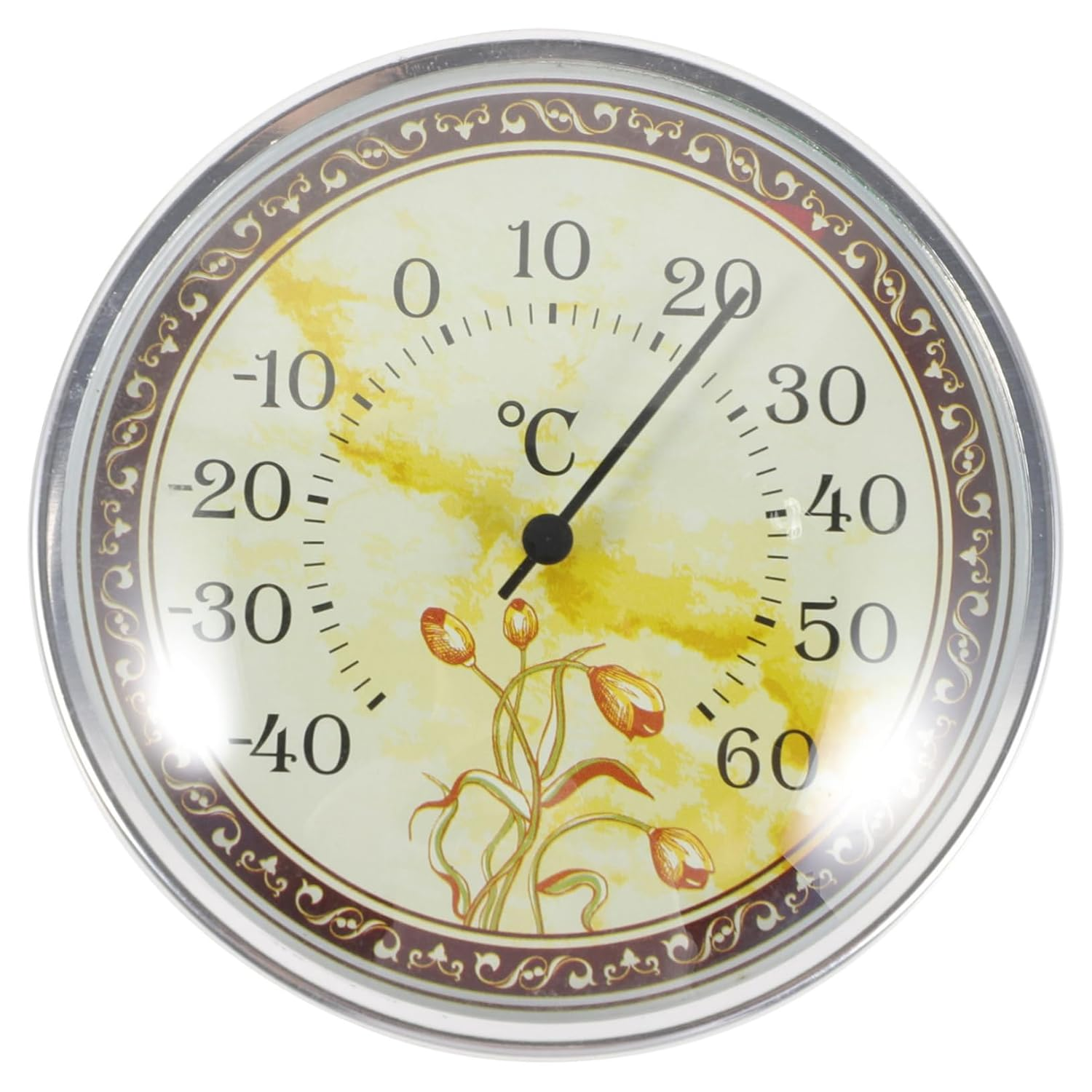 DECHOUS High-Precision Hanging Sauna Wall Thermometer with Tulip Design Indoor Outdoor Temperature Gauge for Nursery Lightweight Temperature Monitor for Sauna image number 6