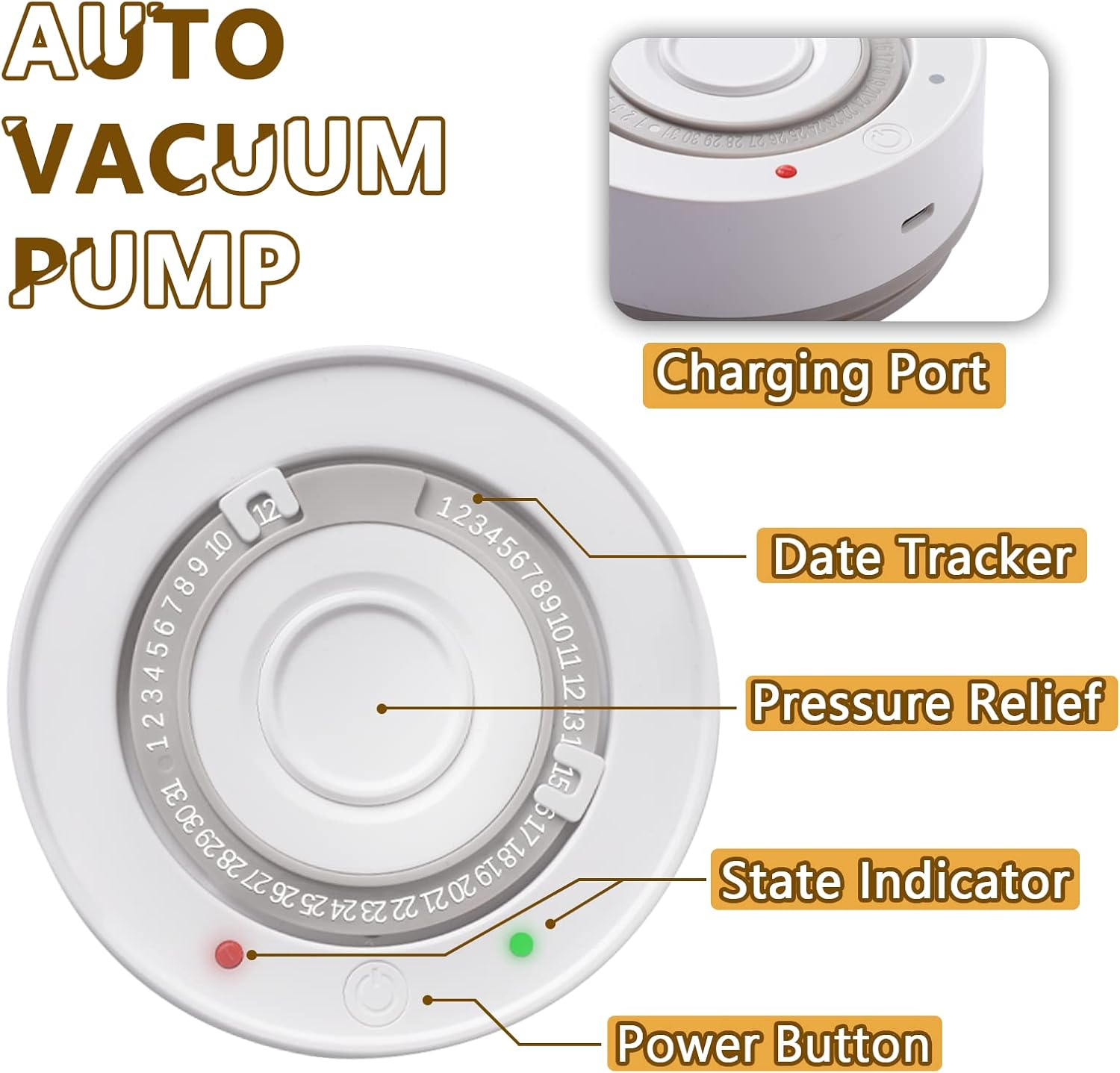 Minidiva Smart Vacuum Container, Automatic Electric Airtight Glass Jar for Food Coffee Storage Meal Prep (600Ml) image number 3