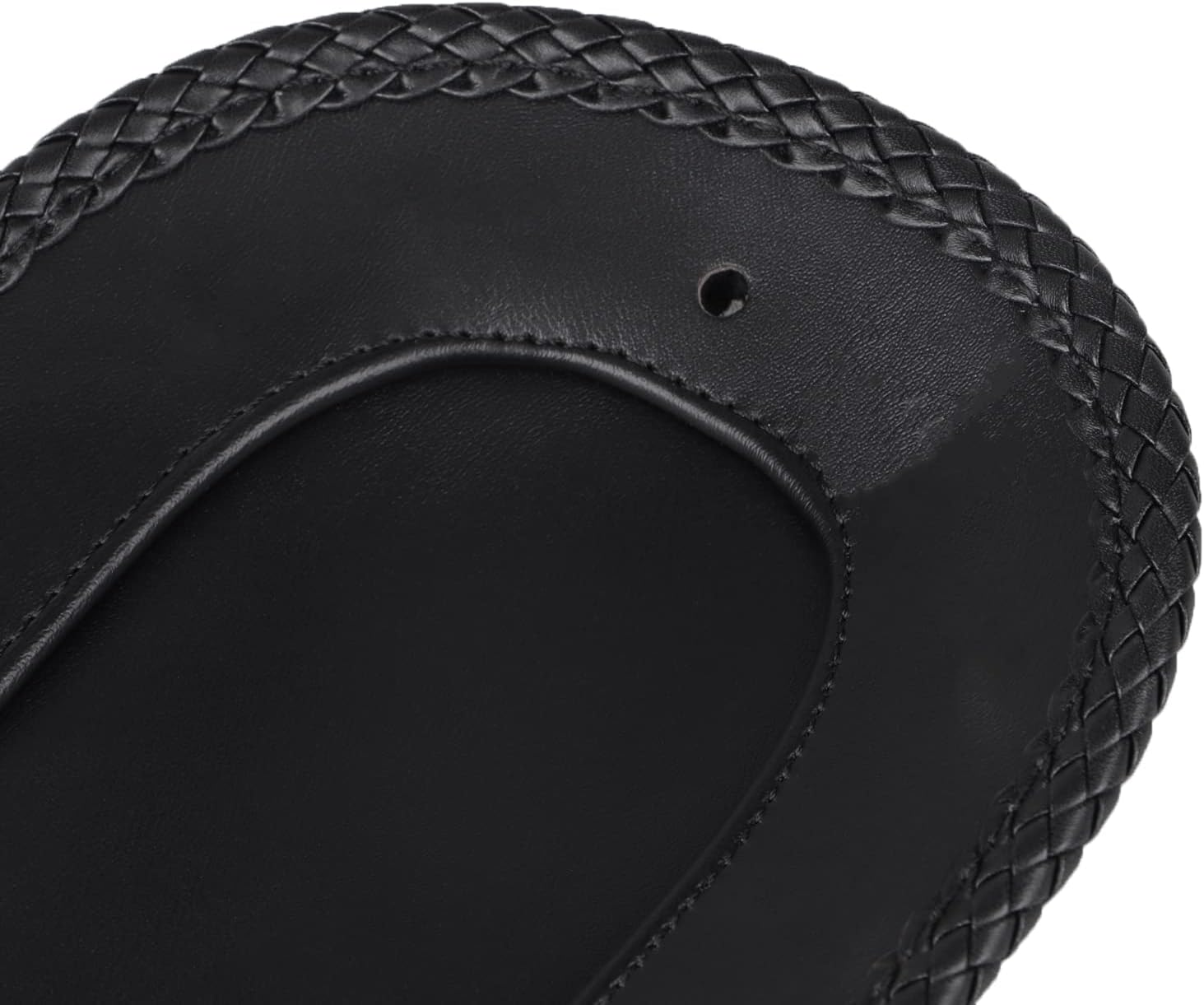 Black Vinyl Leather Motorcycle Smooth Rear Fender Bib for Harley Softail FX/FXR 1984-2006 image number 3