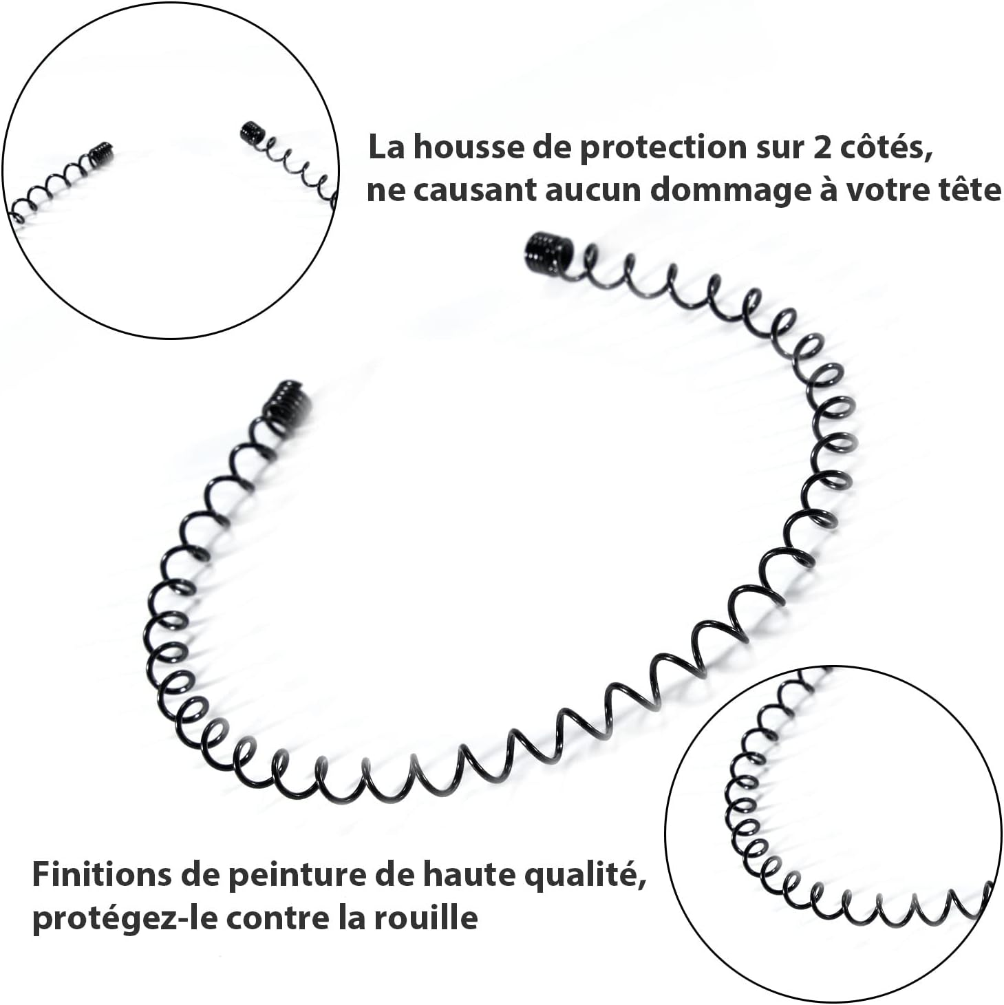 Pack of 12 Metal Headbands, Wave Hair Bands for Men and Women with Non-Slip Teeth, Black Non-Slip Elastic Fashion Headband Hair Styling Accessories for Sports, Fitness, Daily Makeup (Black) image number 6