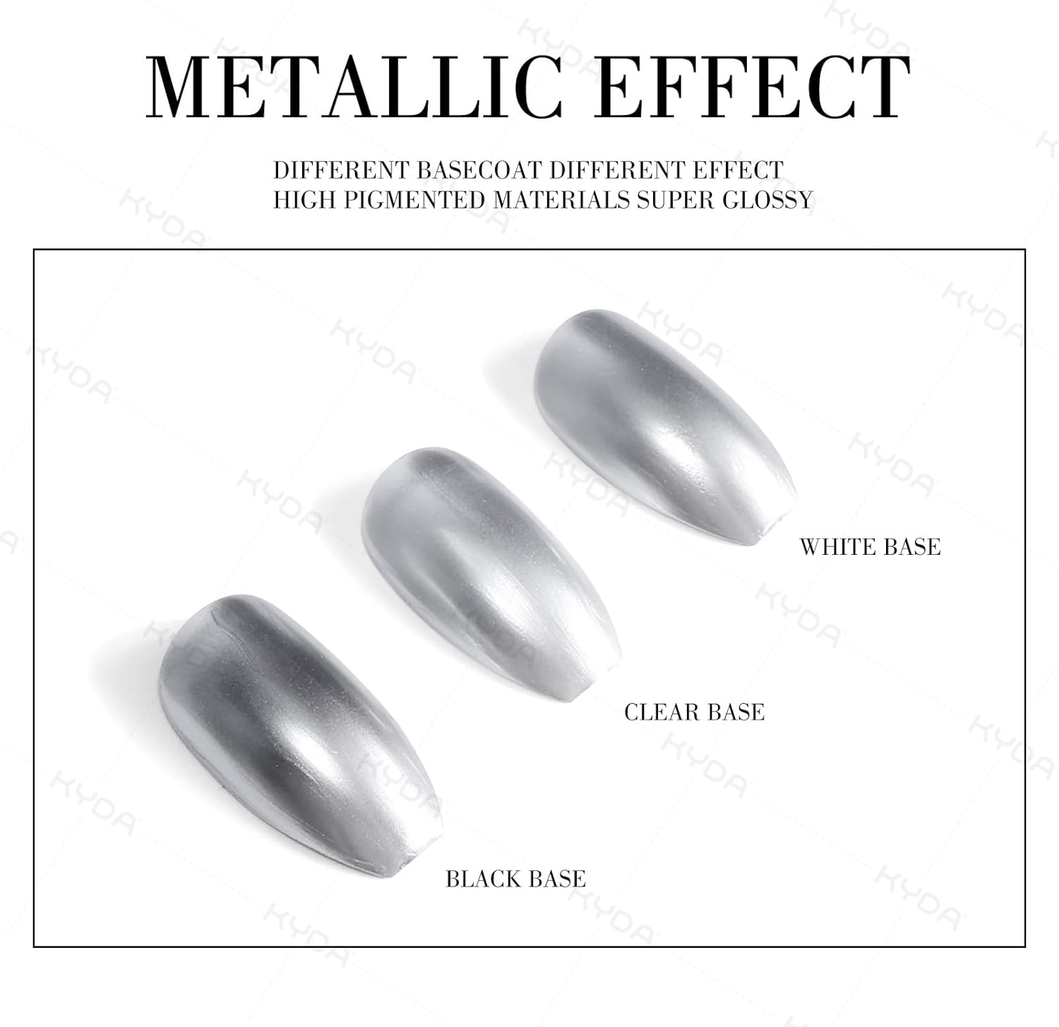 KYDA 18Ml Gold Mirror Nail Polish, Bright Glossy Mirror Polish for Nails Art, Longlasting Shine Metallic Effect Nails Art, Gorgeous Reflective Manicure Nail Lacquers-Silver, 0.61 Fl Oz - A-Gold image number 3