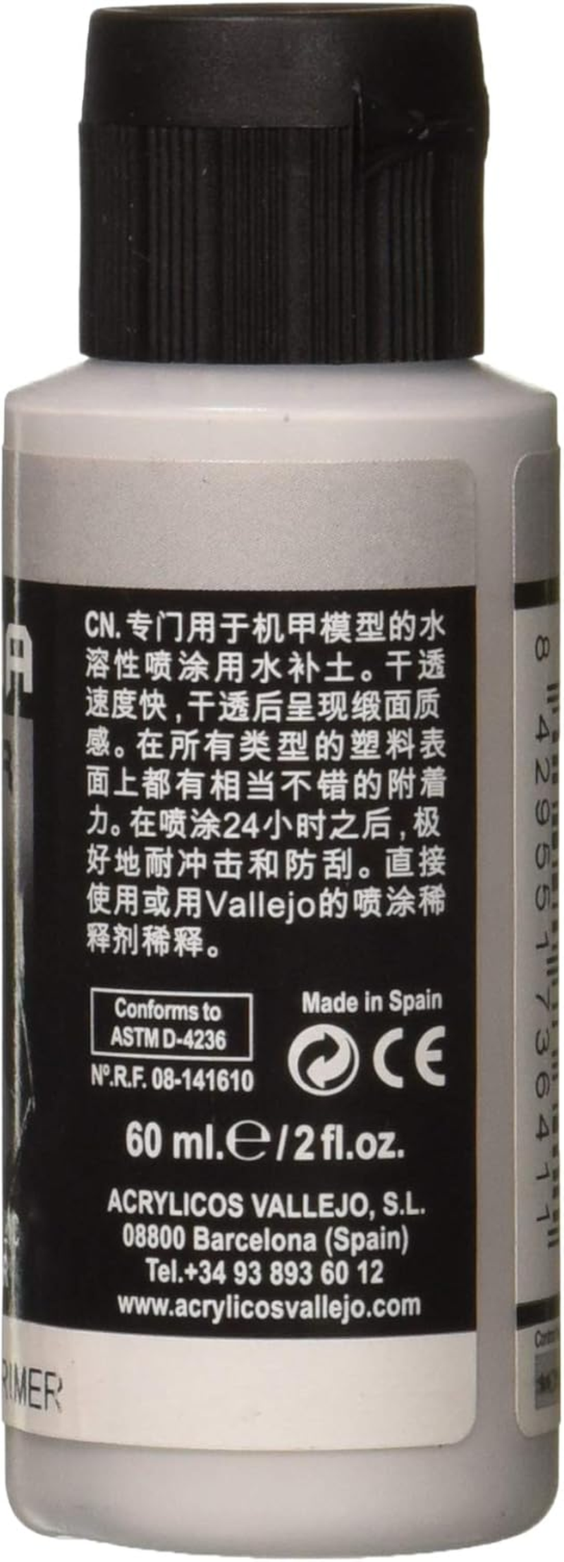 Vallejo Mecha Colour Primer, Grey, 60 Ml