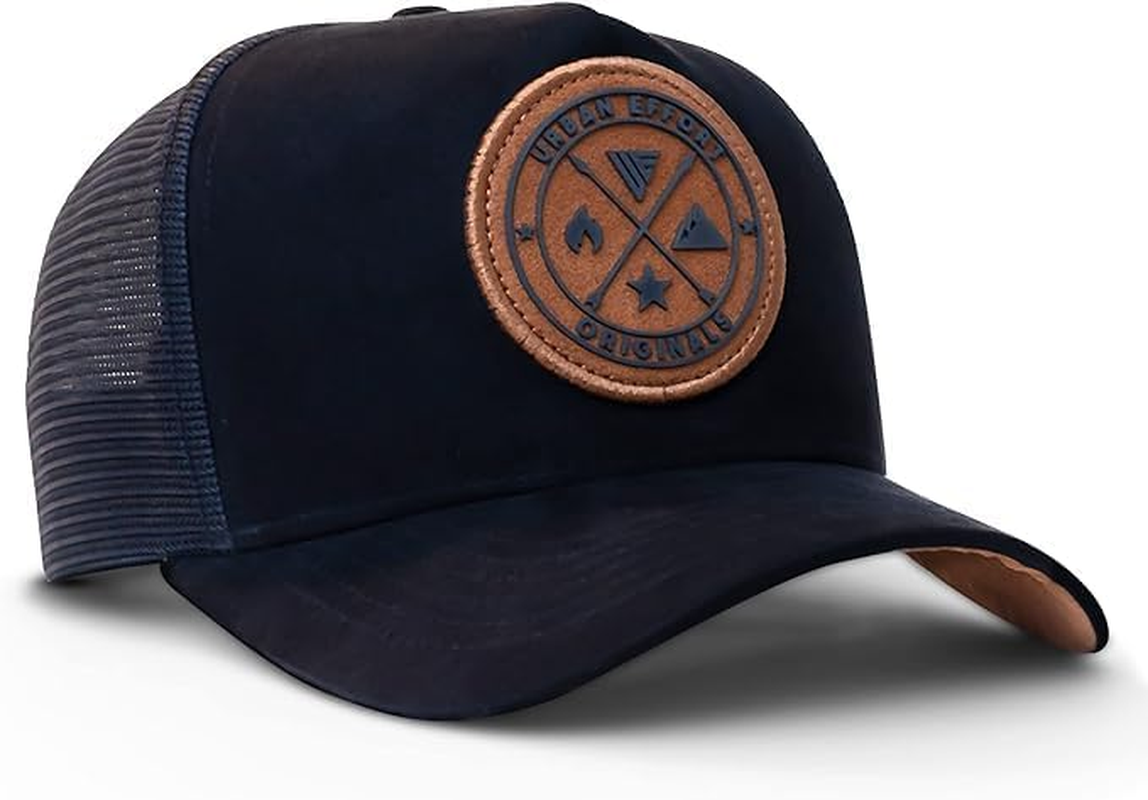 Urban Effort Mesh Back Cap - for Men and Women Baseball Hat 5-Panel Trucker Hat - Great Snapback Closure for Hunting & Hiking