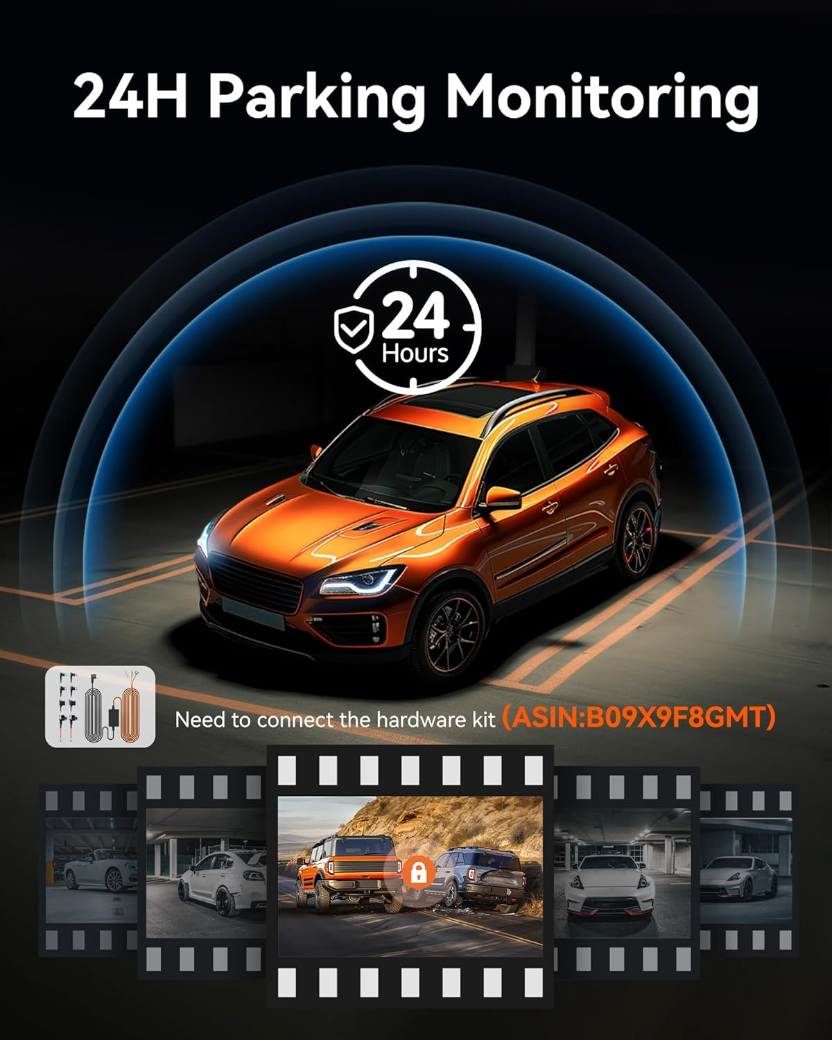 WOLFBOX G850 12" 4K Mirror Dash Cam Front and Rear with 5.8Ghz Wifi and Voice Control, Smart Mirror Dash Camera with 1080P Rear Camera, Dash Cam with WDR, Includes 64GB Card & GPS image number 3