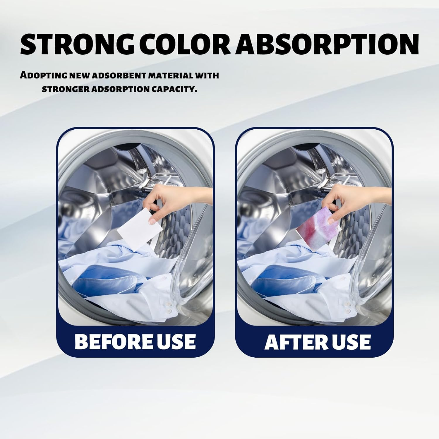 Laundry Sheets, 100 Pcs Dye Trapping Sheets, Colour Catcher for Washing Machine, Laundry Sheets Travel Prevent Colour for Mixed Loads, Travel Laundry Essential image number 4