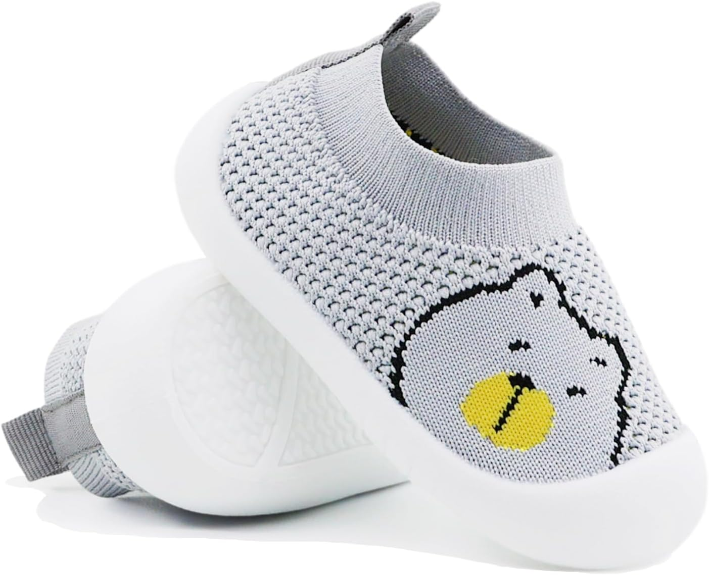 Lucckey Non-Slip Baby Socks Shoes, Breathable Toddler First Walker Shoes Lightweight Boy Girl Walking Shoes Baby Infant Kids Slippers with Soft Rubber Sole Slip-On Sneakers Outdoor Indoor