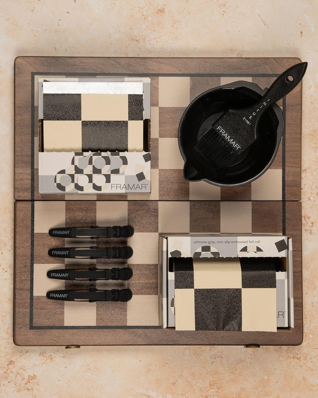 FRAMAR Checked Out Hair Foil Hair Foils for Highlighting, Pop up Foil for Hair Highlighting, Salon Foils for Hair Highlighting Kit, Long Hair Foils for Bleach, Salon Foils for Hair Stylist 500 image number 1