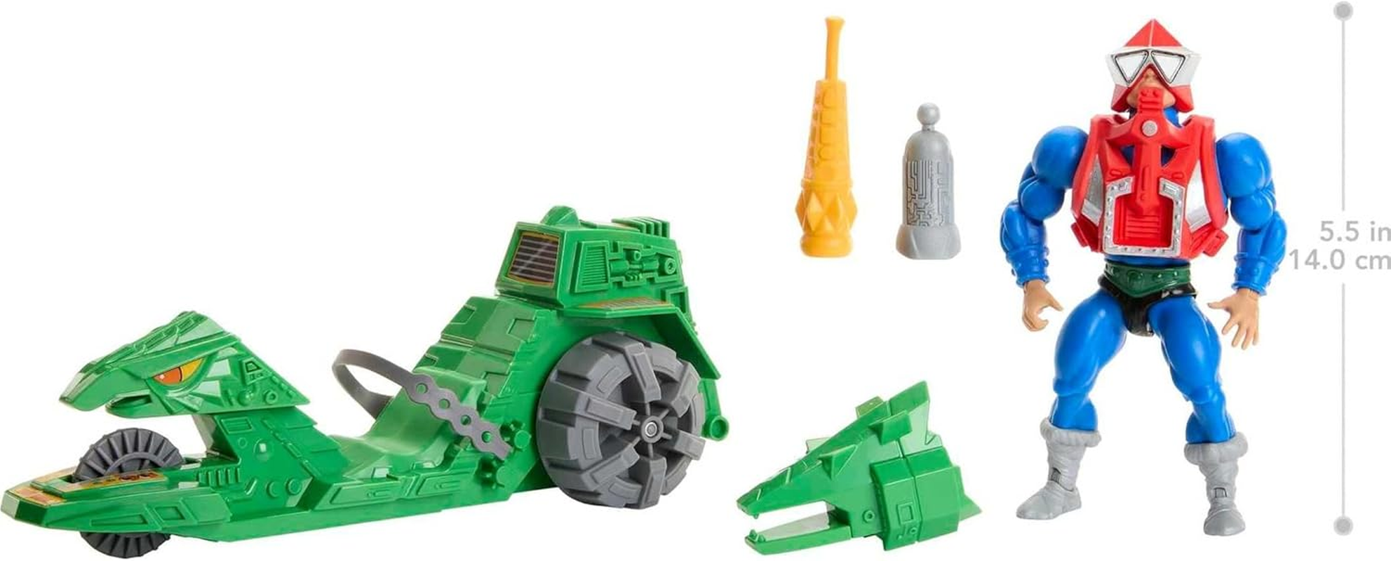 Masters of the Universe Origins Ground Ripper Und Mekaneck - Actionfigur Und Retrofahrzeug Mit Zubeh&ouml;rteilen, F&uuml;r Darstellungen Von Gut Gegen B&ouml;se, F&uuml;r Fans Ab 4 Jahren, HKM62 image number 3